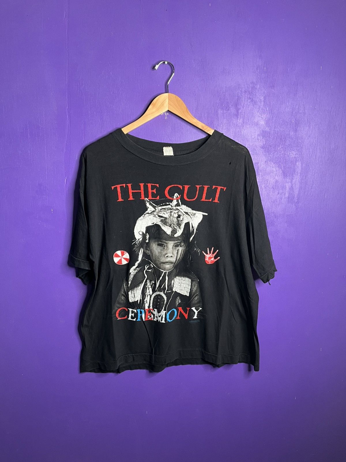 Band Tees × Vintage Vintage 90s The cult ceremonial stomp tour tee Size US XL / EU 56 / 4 - 1 Thumbnail