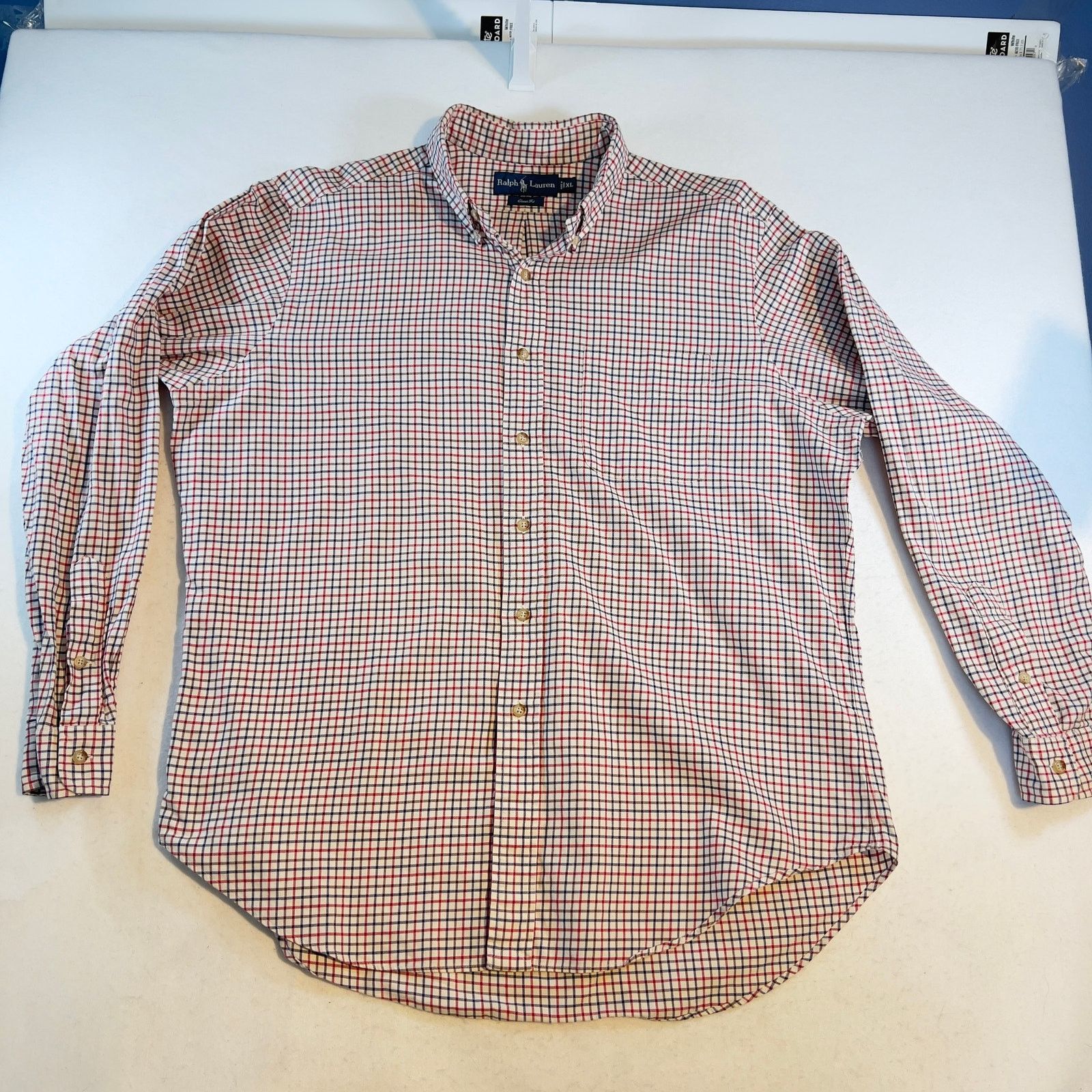 Ralph Lauren Ralph Lauren Button Shirt Men XL Classic Fit Red Brown Blue Size US L / EU 52-54 / 3 - 1 Thumbnail