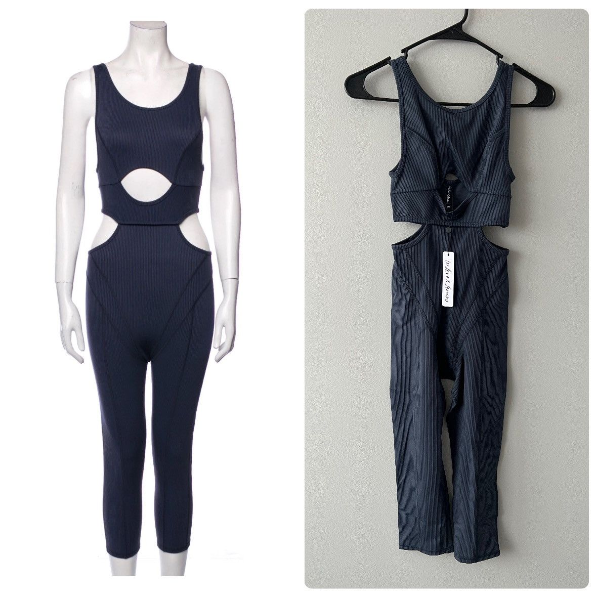 image of For Love Lemons For Love & Lemons Active Athletic Ribbed Jumpsuit Size Xxs in Blue, Women's