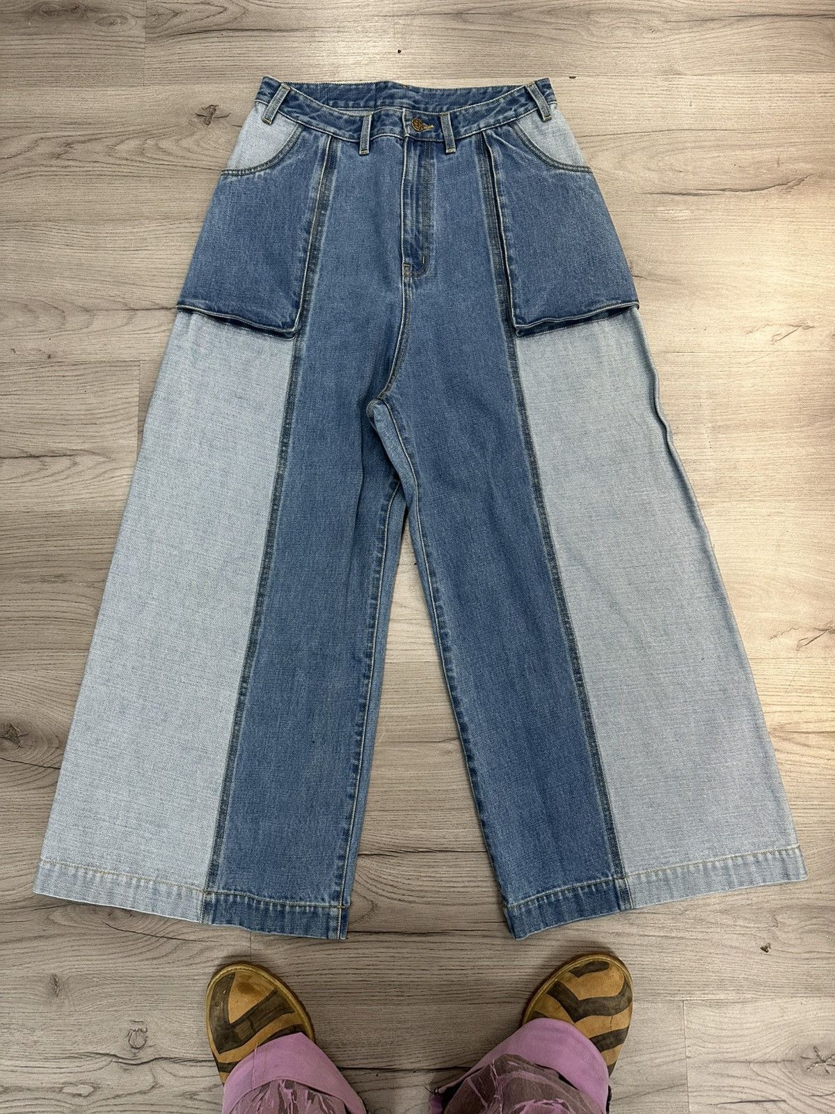 Nevereevern Bubbles Wide Leg Denim
