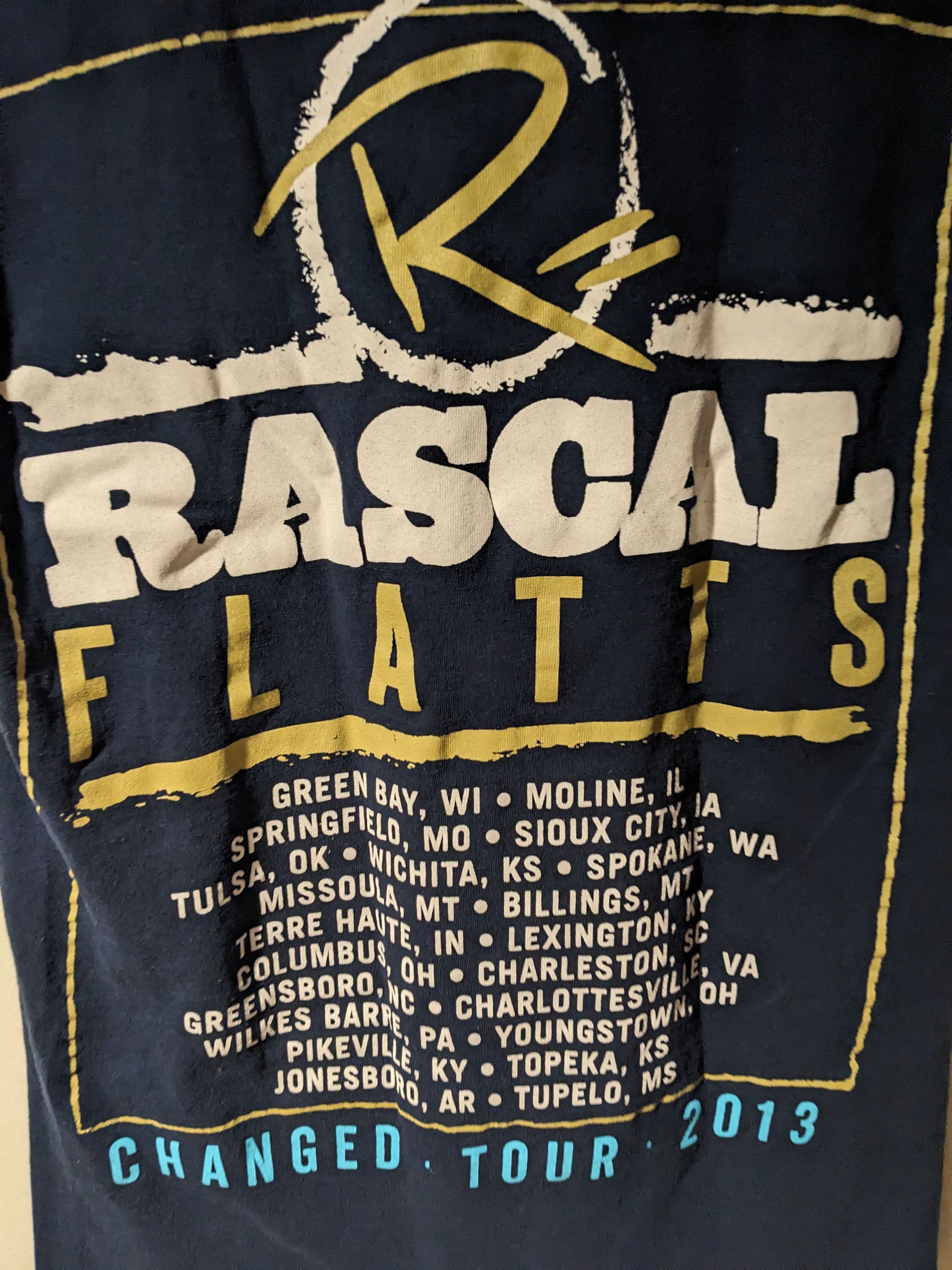 Band Tees × Vintage Vintage 2013 Rascal Flatts Changed Tour Music Band T-Shirt Size US S / EU 44-46 / 1 - 6 Thumbnail