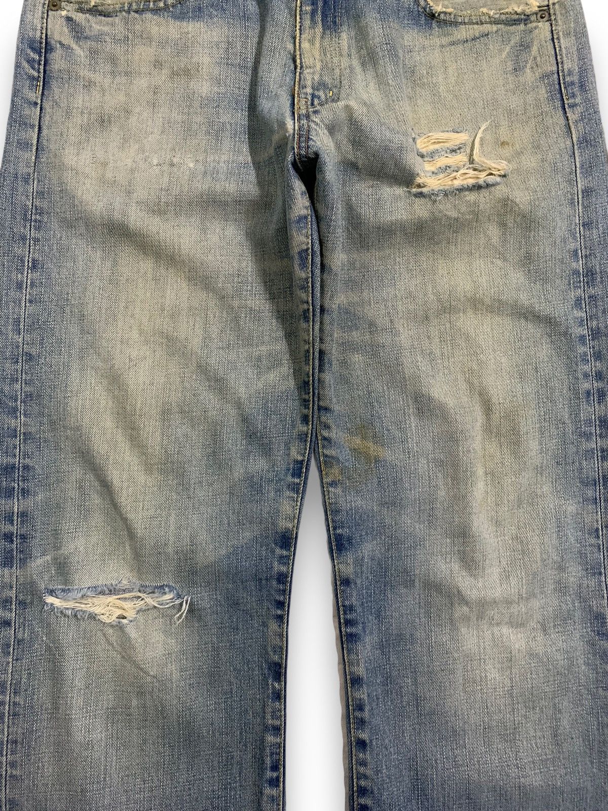 Jun Takahashi Vintage Uniqlo S003 Baggy Dirt Mud Washed Distressed Jeans Size US 32 / EU 48 - 7 Thumbnail