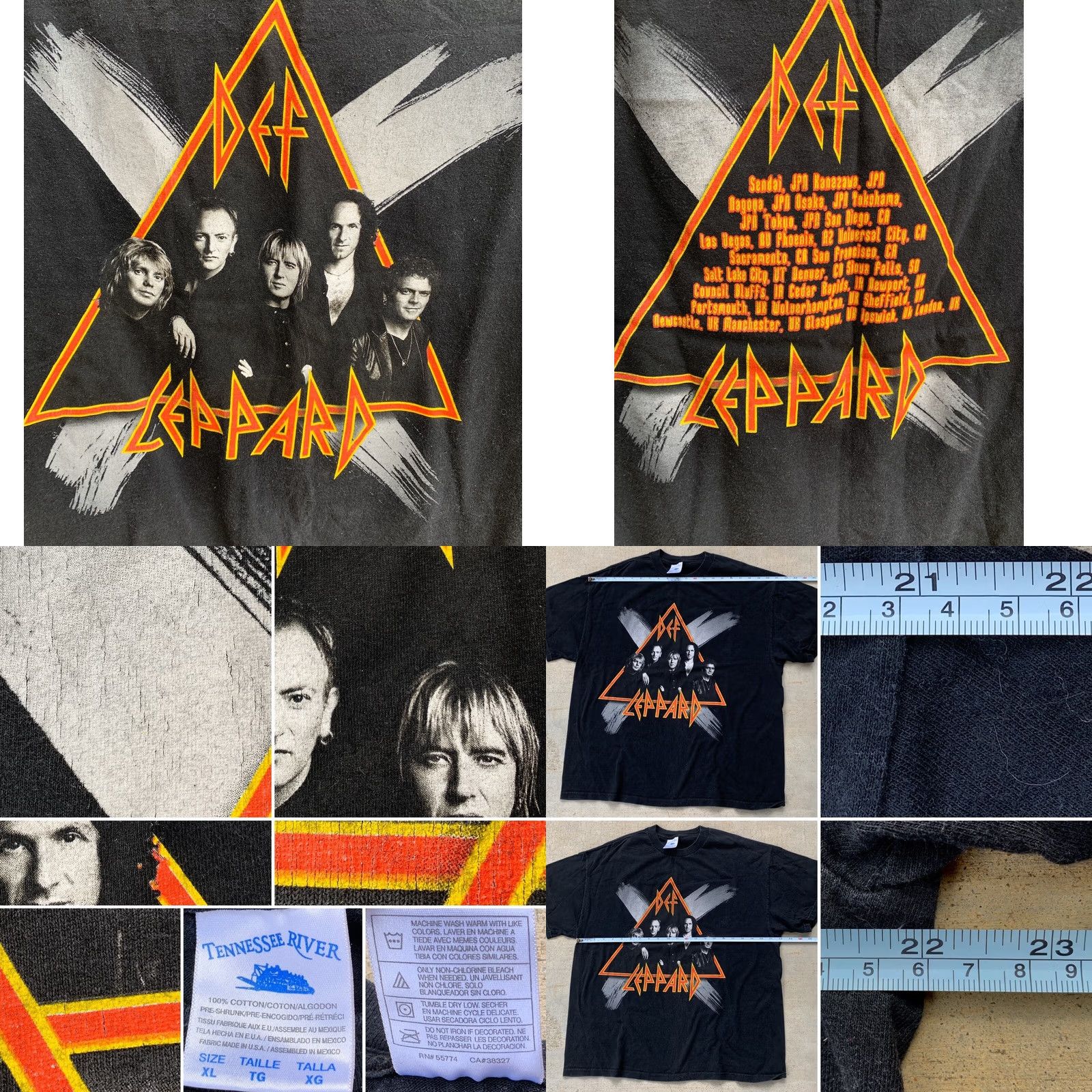 Vintage VINTAGE Def Leppard Tour T Shirt Concert Tee Band XL Black Cotton Graphic Print Mens Size US XL / EU 56 / 4 - 8 Thumbnail