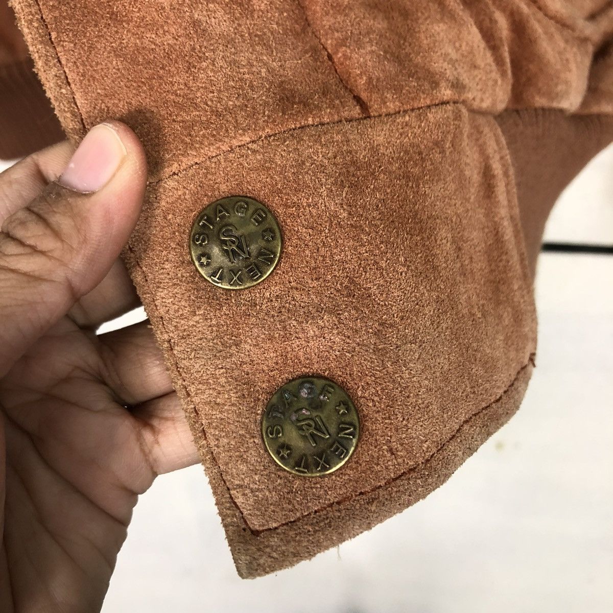 Japanese Brand 🔥VINTAGE LEATHER JACKET SUN FADED NEXT STAGE ISSEY MIYAKE Size US L / EU 52-54 / 3 - 19 Thumbnail