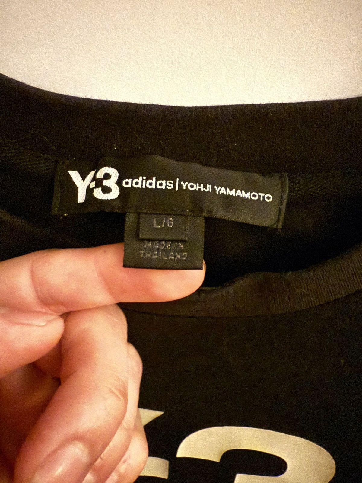 Yohji Yamamoto Y-3 Adidas Yohji Yamamoto Black T-Shirt Size US L / EU 52-54 / 3 - 8 Thumbnail