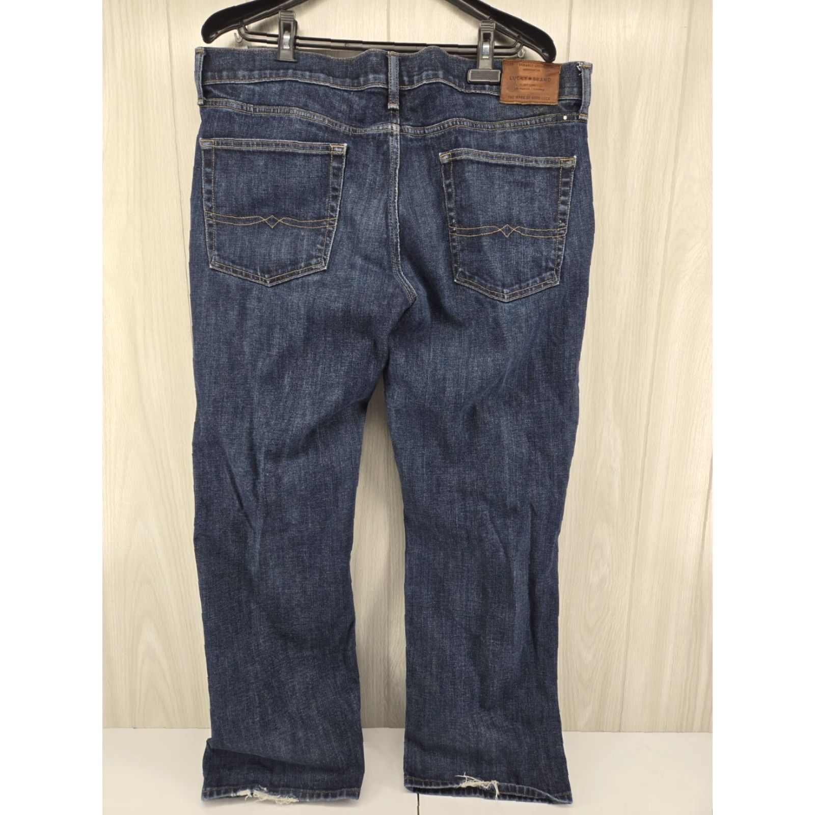 Lucky Brand Lucky Brand 361 Vintage Straight Jeans Men 38x30 Dark Wash Blue Denim 5-Pocket Regular Fit Cotton Denim Jeans Mens Boys Womens Size US 38 / EU 54 - 2 Thumbnail