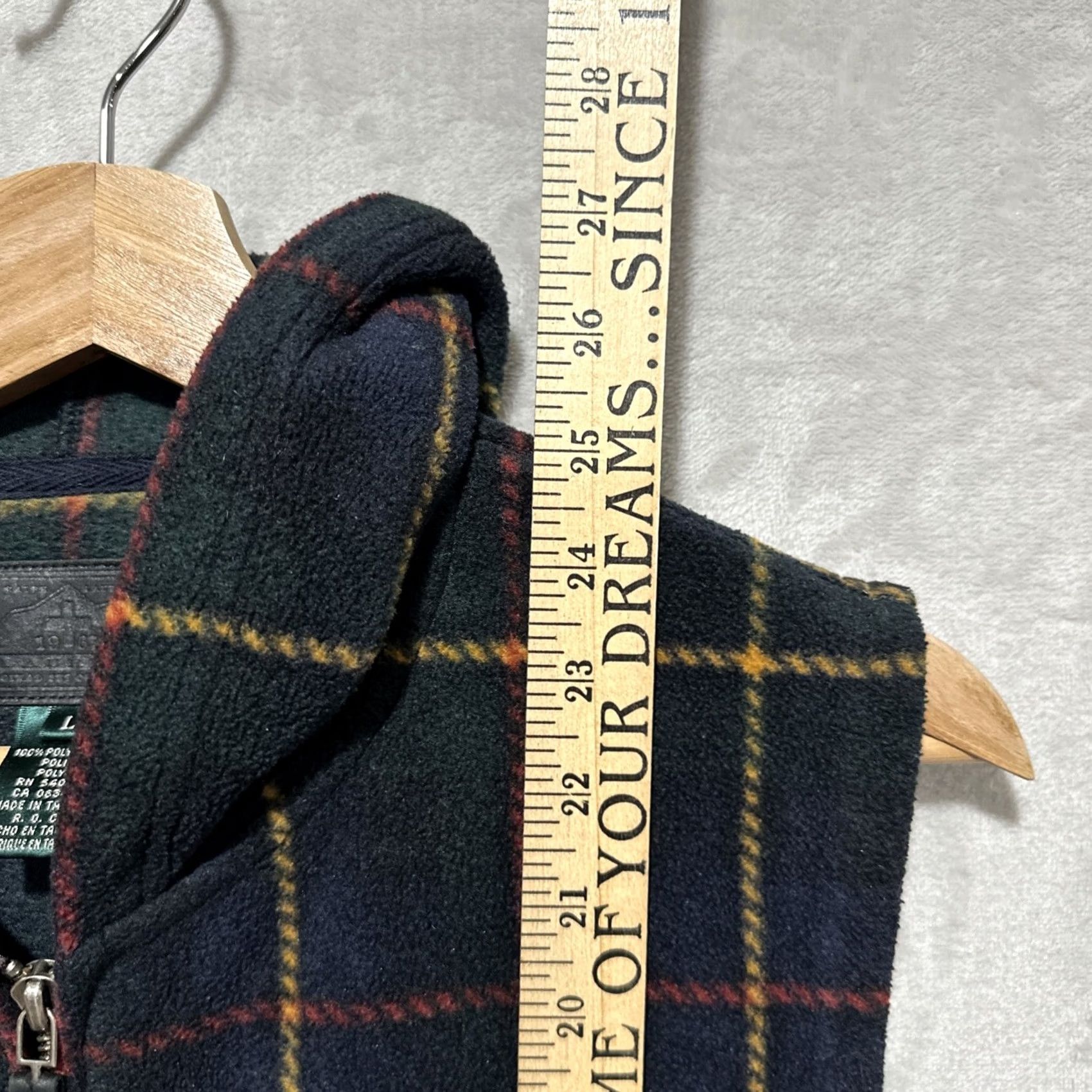 Ralph Lauren VINTAGE Ralph Lauren Hooded Vest Plaid Fleece Full Zip Pockets Women’s Size L Black Size L / US 10 / IT 46 - 6 Thumbnail