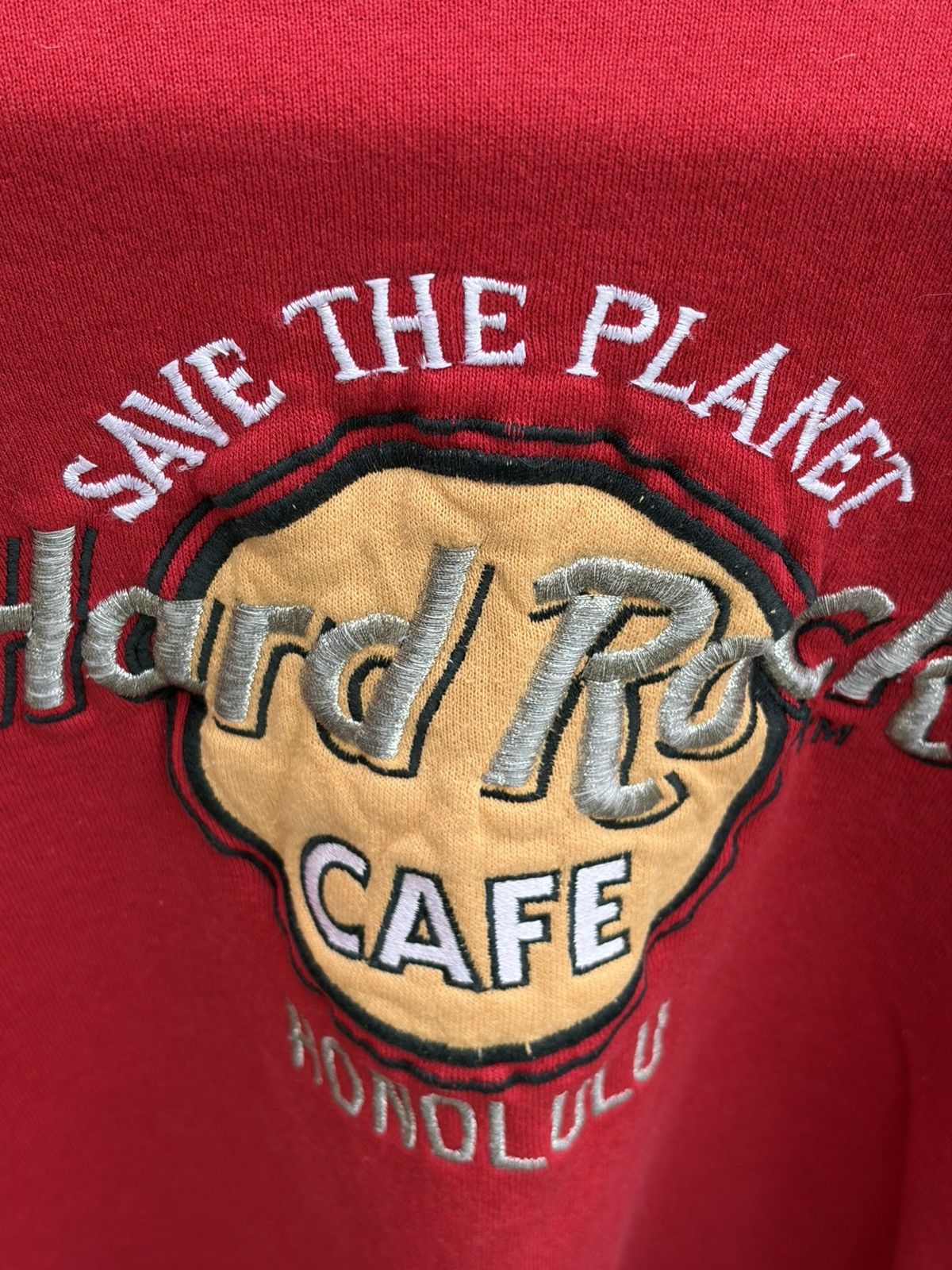 Hard Rock Cafe Vintage Hard Rock Cafe Honolulu Save The Planet Sweatshirt Size US XL / EU 56 / 4 - 2 Thumbnail