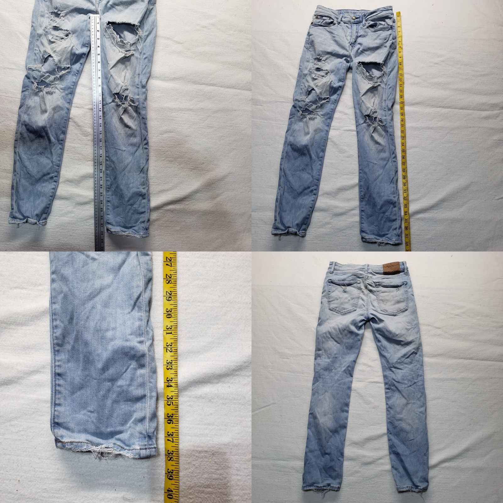 American Eagle Outfitters VINTAGE American Eagle Outfitters Cozy Airflex+ Slim Distressed Blue Jeans Men's 28 X 30 Size US 28 / EU 44 - 8 Thumbnail
