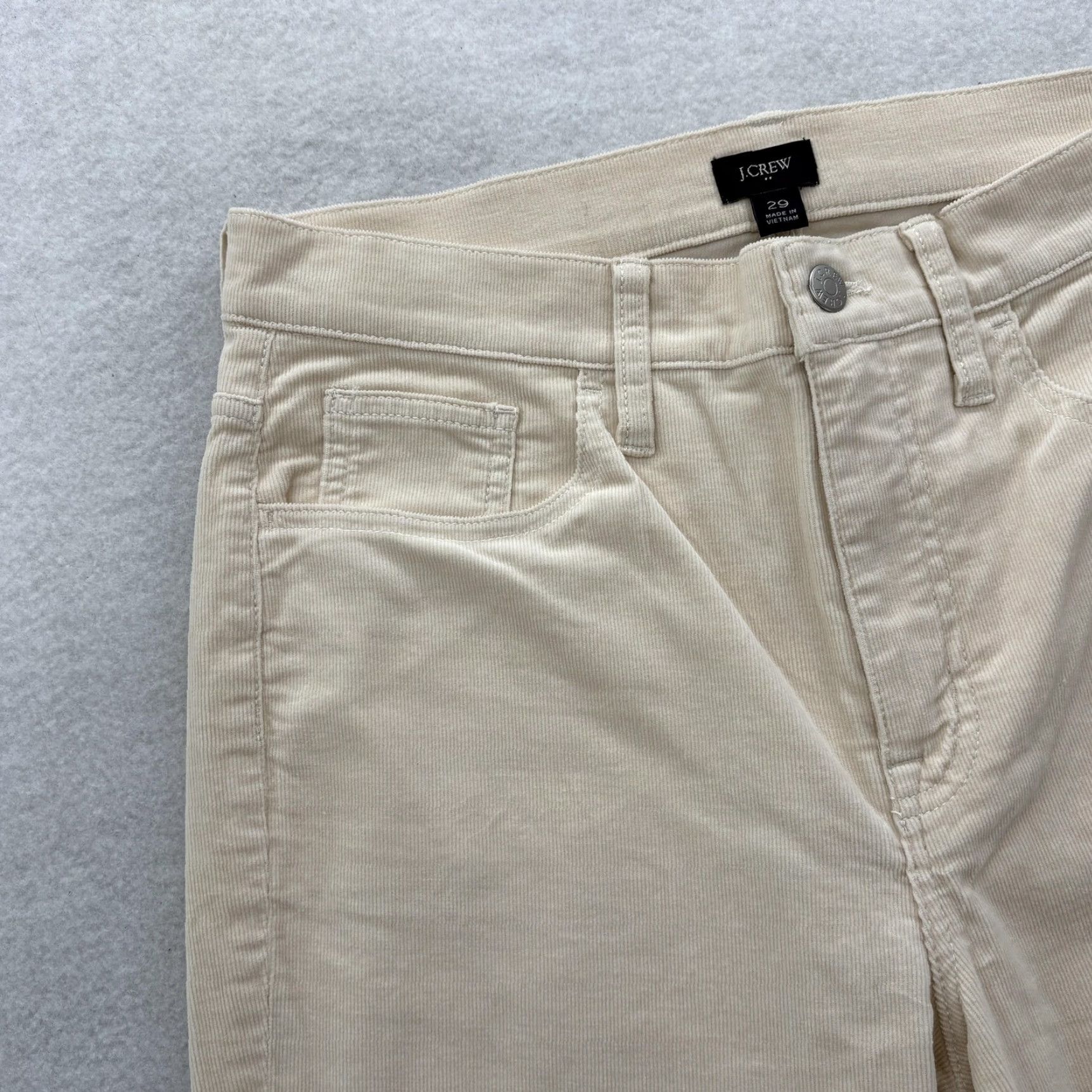 J.Crew J.Crew Pants Womens 29 Beige Corduroy Stretch 5 Pocket Straight Casual Preppy Size 29" - 3 Thumbnail