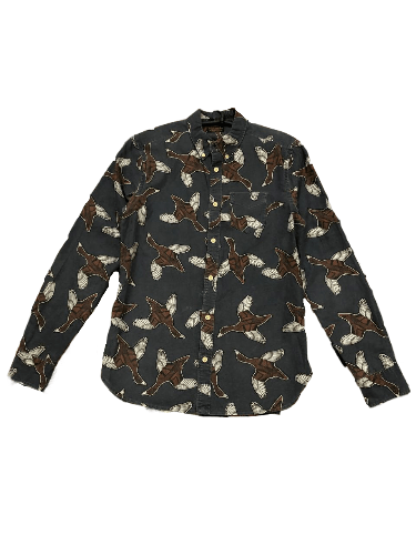 Allsaints Vintage Allsaints Bird Print Slim Fit Button Up Shirt XS Size US XS / EU 42 / 0 - 1 Thumbnail