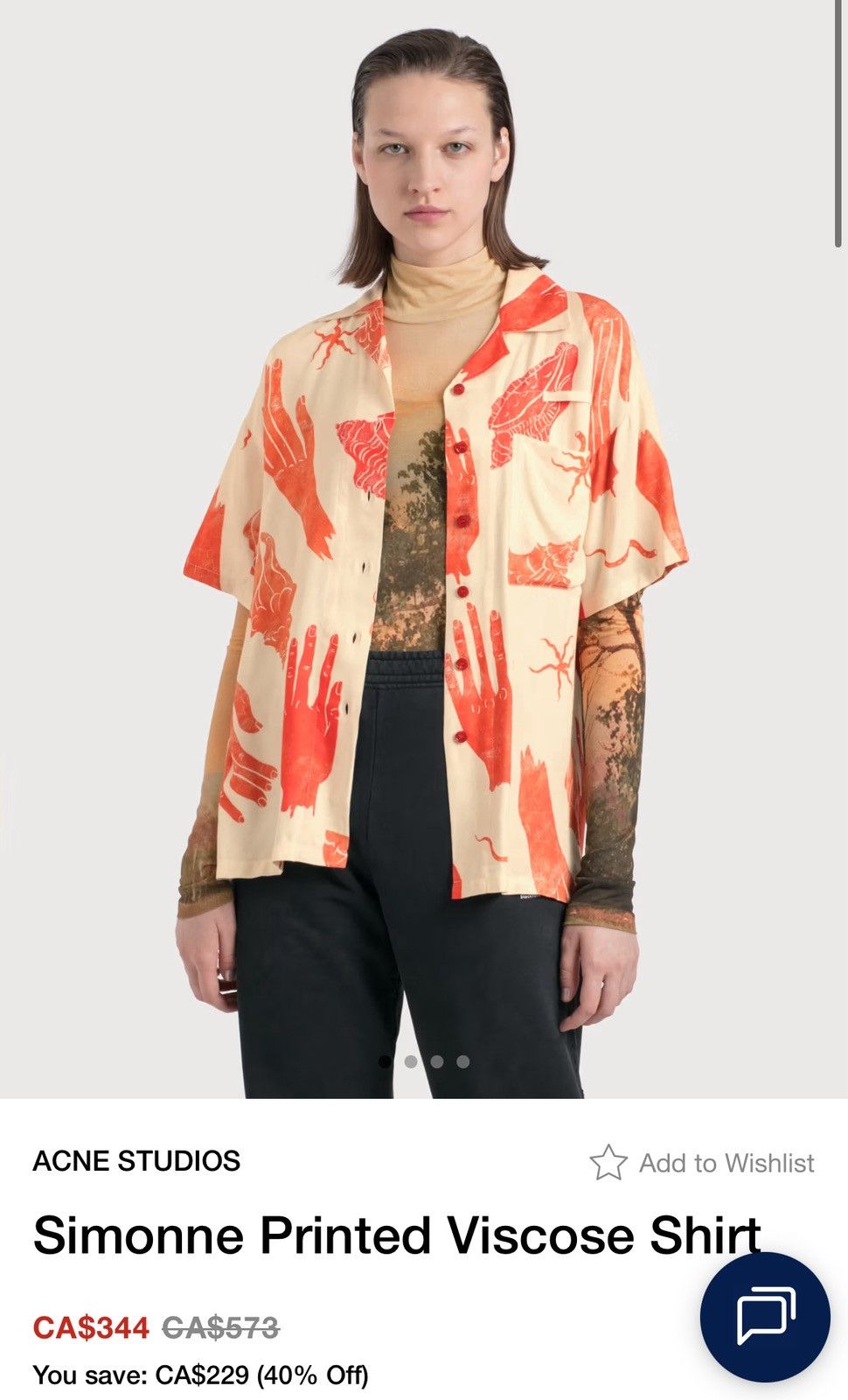 Acne Studios Acne Studios Ss20 Camp Shirt unisex Size US S / EU 44-46 / 1 - 5 Thumbnail