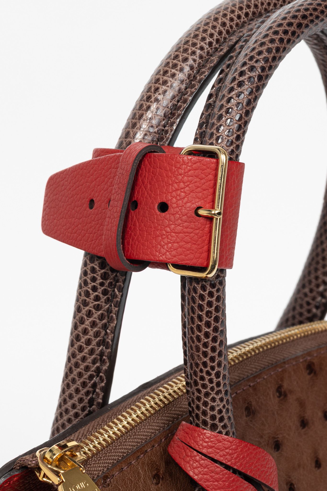 Louis Vuitton Louis Vuitton Majestueux PM Red Monogram Exotique Tote Size ONE SIZE - 9 Thumbnail