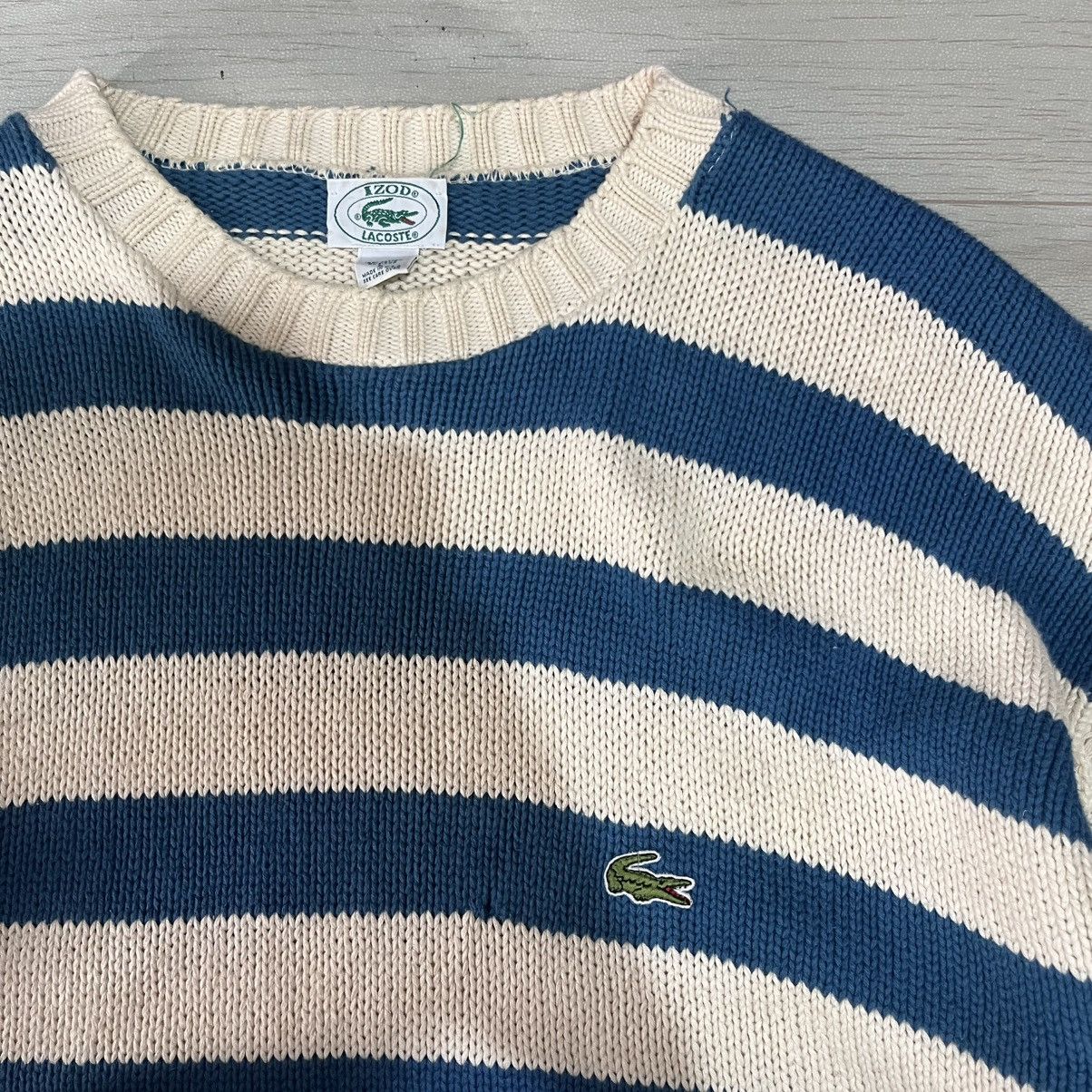 Lacoste Vintage Lacoste izod knit sweater striped Size US L / EU 52-54 / 3 - 3 Thumbnail
