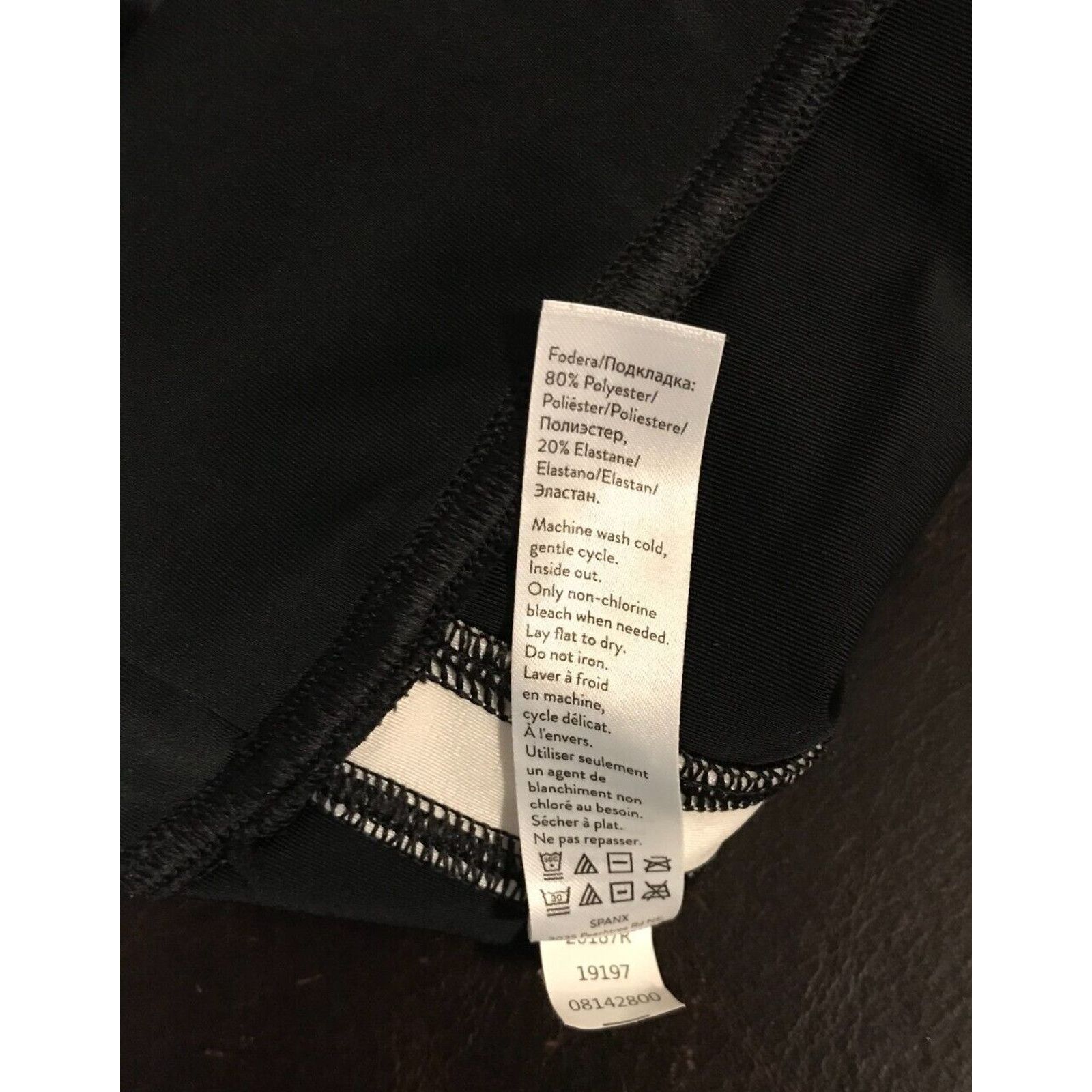 Spanx SPANX Women's Faux Leather Stripe Leggings Very Black/White Size 26" / US 2 / IT 38 - 9 Thumbnail