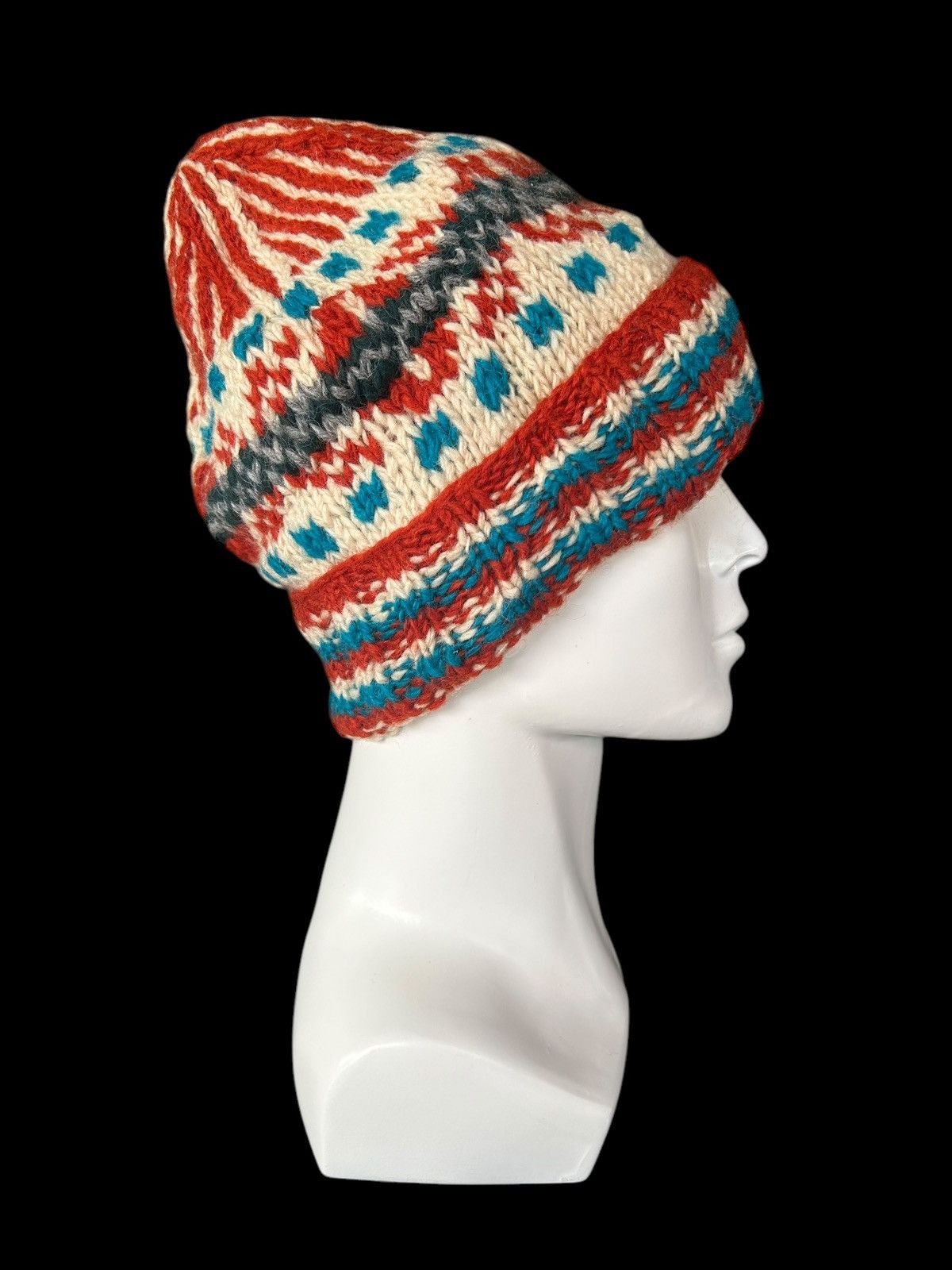 Japanese Brand × Kapital × Vintage Crochet Knitted Handmade Beanie Hats ☠️☠️ Size ONE SIZE - 2 Thumbnail