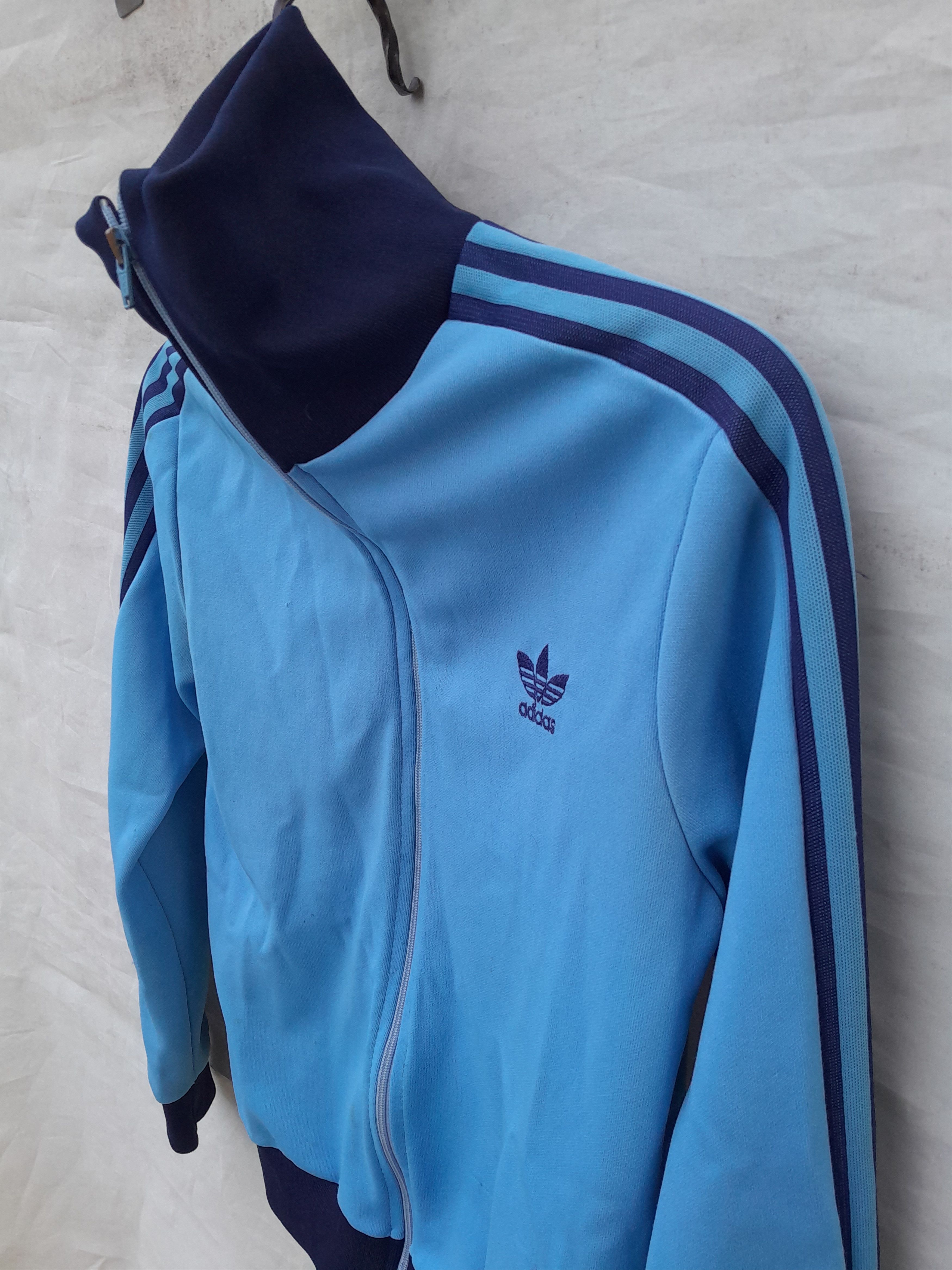 Adidas Vintage 70s Adidas Ventex Track Jacket Blue Navy Made France Size US S / EU 44-46 / 1 - 2 Thumbnail