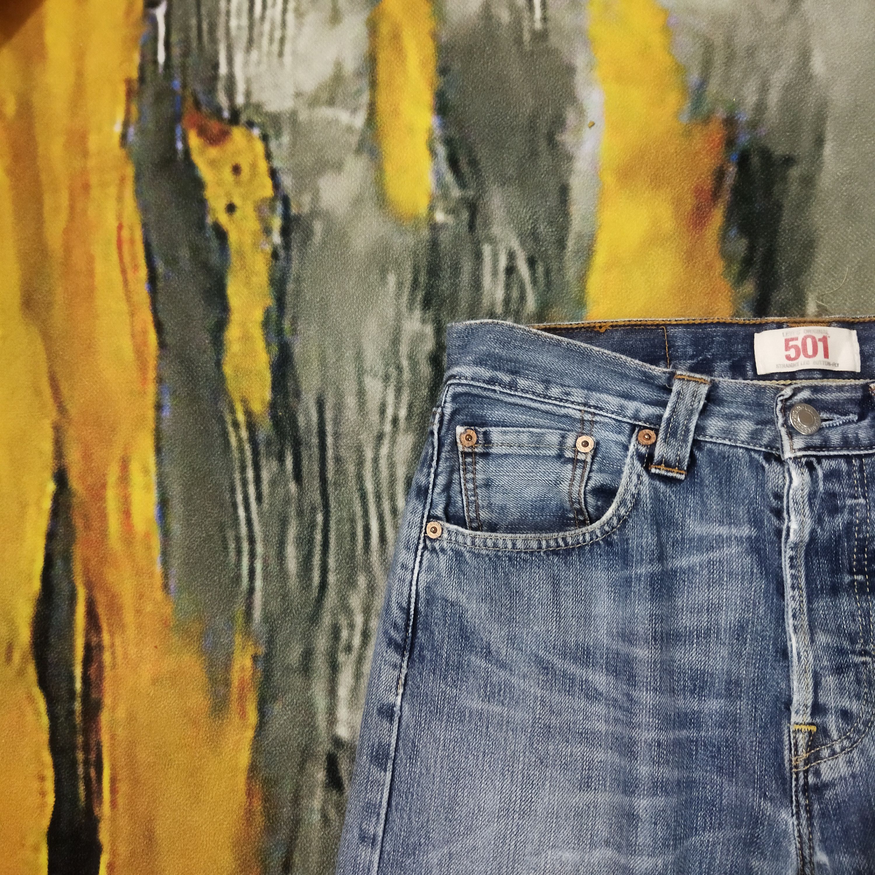 Japanese Brand × Levi's × Vintage VINTAGE LEVIS 501 DISTRESSED FADED BLUE JEANS PANTS Size US 28 / EU 44 - 4 Thumbnail