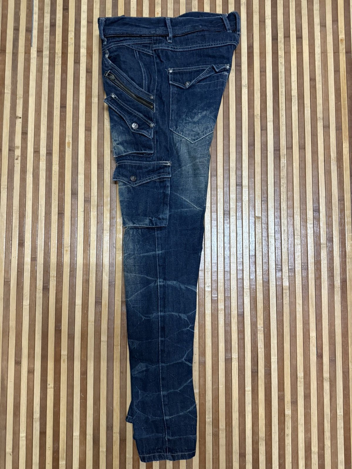 Japanese Brand Double Focus Denim Cargo Pants Streetwear / Multipocket Size US 30 / EU 46 - 11 Thumbnail
