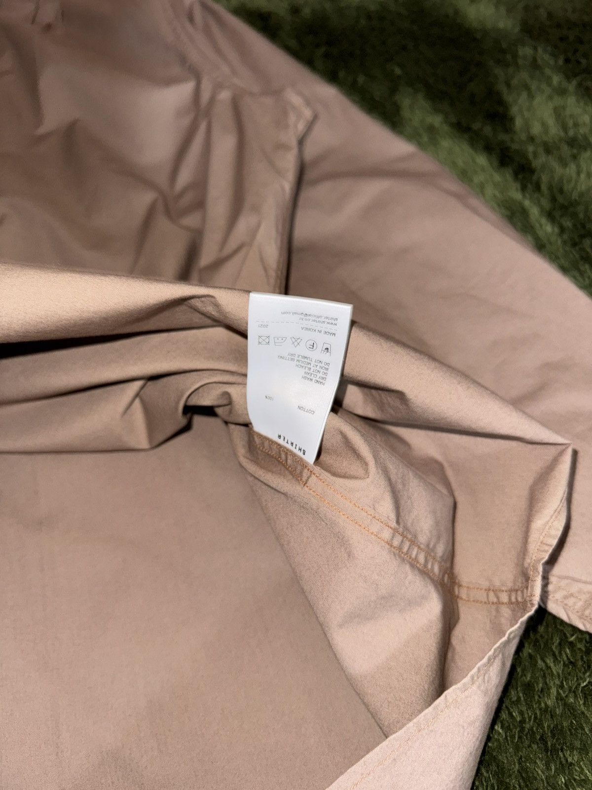 Japanese Brand [L] SHIRTER Stitch Detail Loose-Fit Shirt – Beige Size US L / EU 52-54 / 3 - 6 Thumbnail