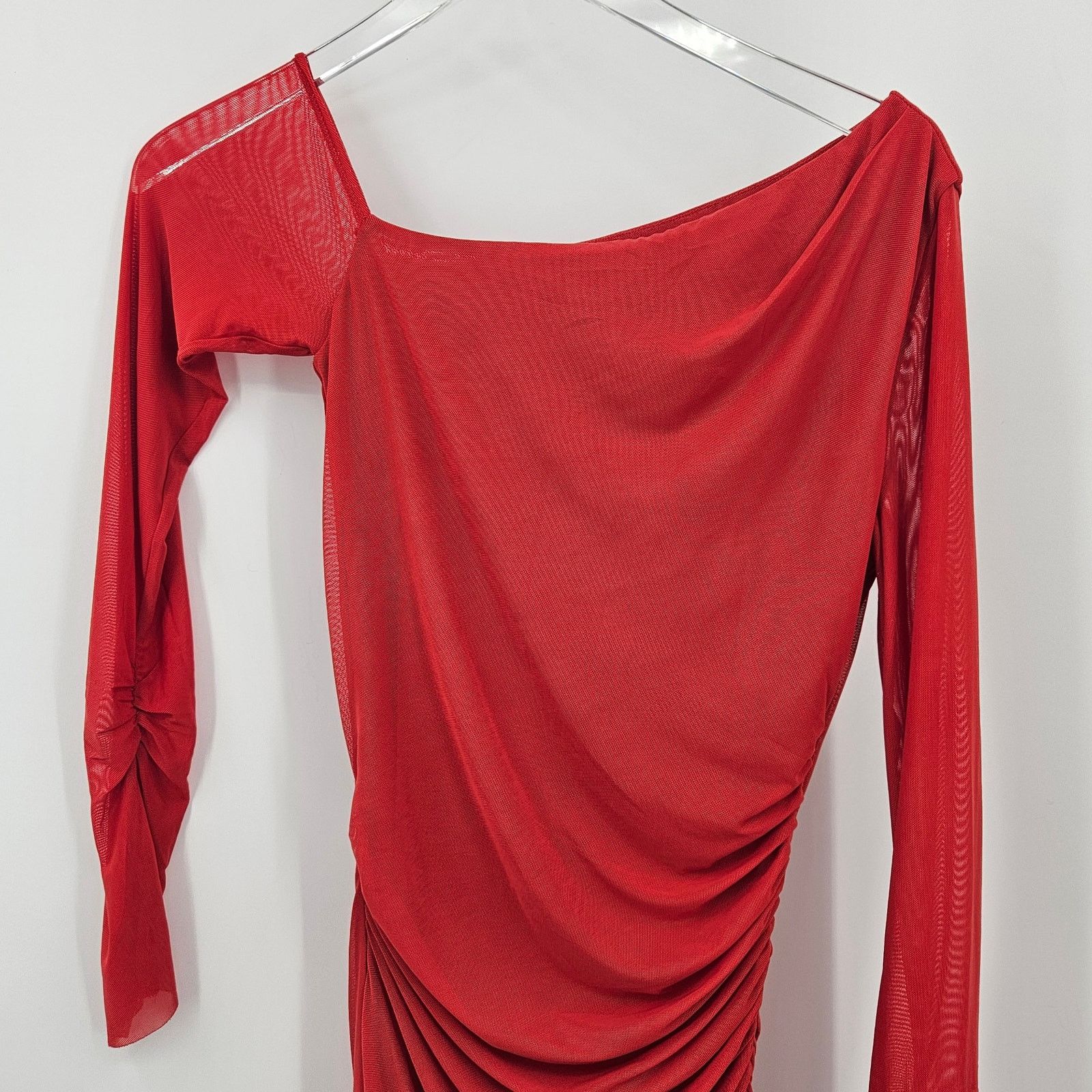 BEC + BRIDGE Bec + Bridge Fae Asym Long Sleeve Dress Rouge Red US 4 Size S / US 4 / IT 40 - 9 Thumbnail