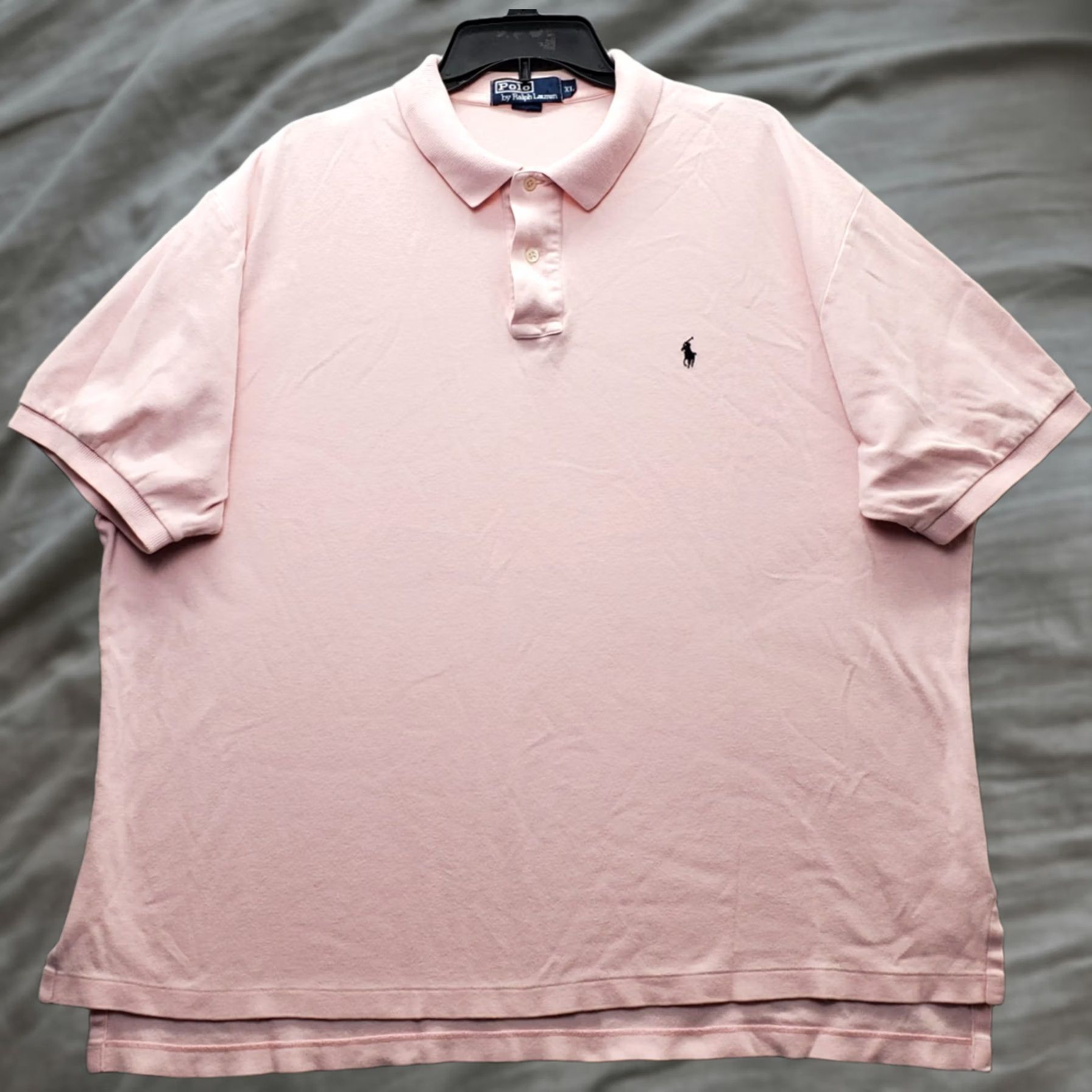 Polo Ralph Lauren VINTAGE Polo Ralph Lauren Polo Shirt Mens XL Pink High Low Slit Pony Logo Popover Size US XL / EU 56 / 4 - 1 Thumbnail