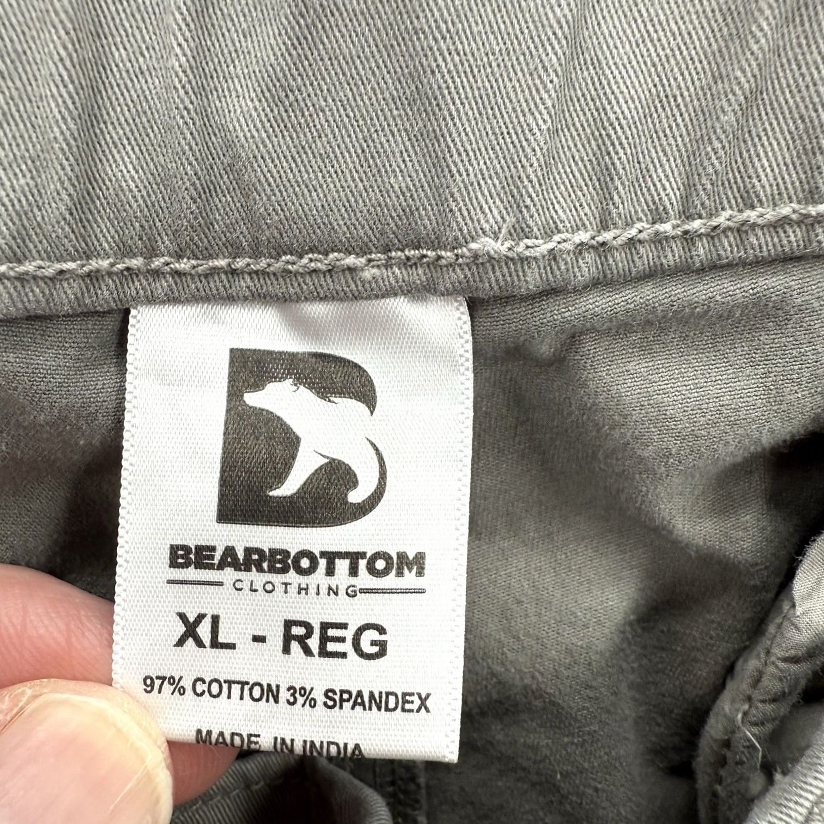 Vintage Bearbottom Joggers Men XL Gray Cotton Spandex Elastic Waist Outdoor Gym & Training Activewear Pants Tapered Inseam 29in Men’s Size US 36 / EU 52 - 3 Thumbnail