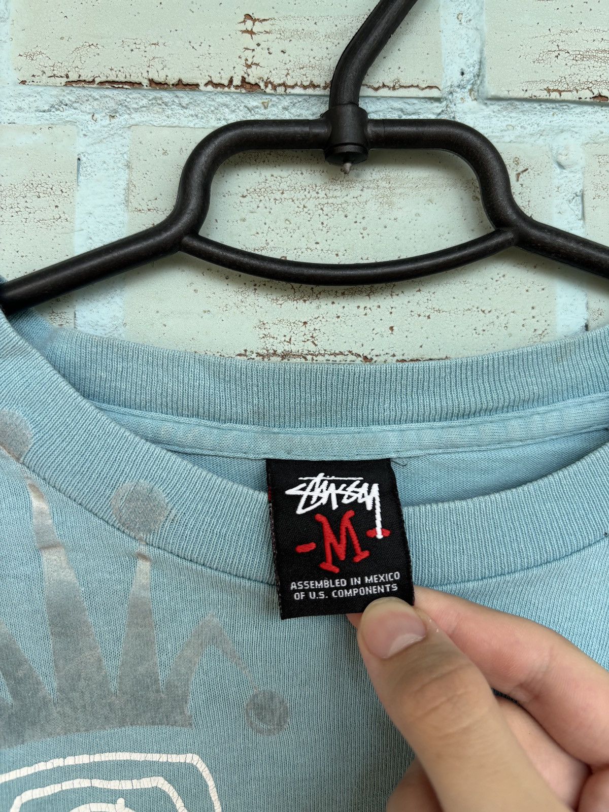 Stussy crazy stussy vintage 90s t-shirt crown made in usa rare Size US M / EU 48-50 / 2 - 3 Thumbnail