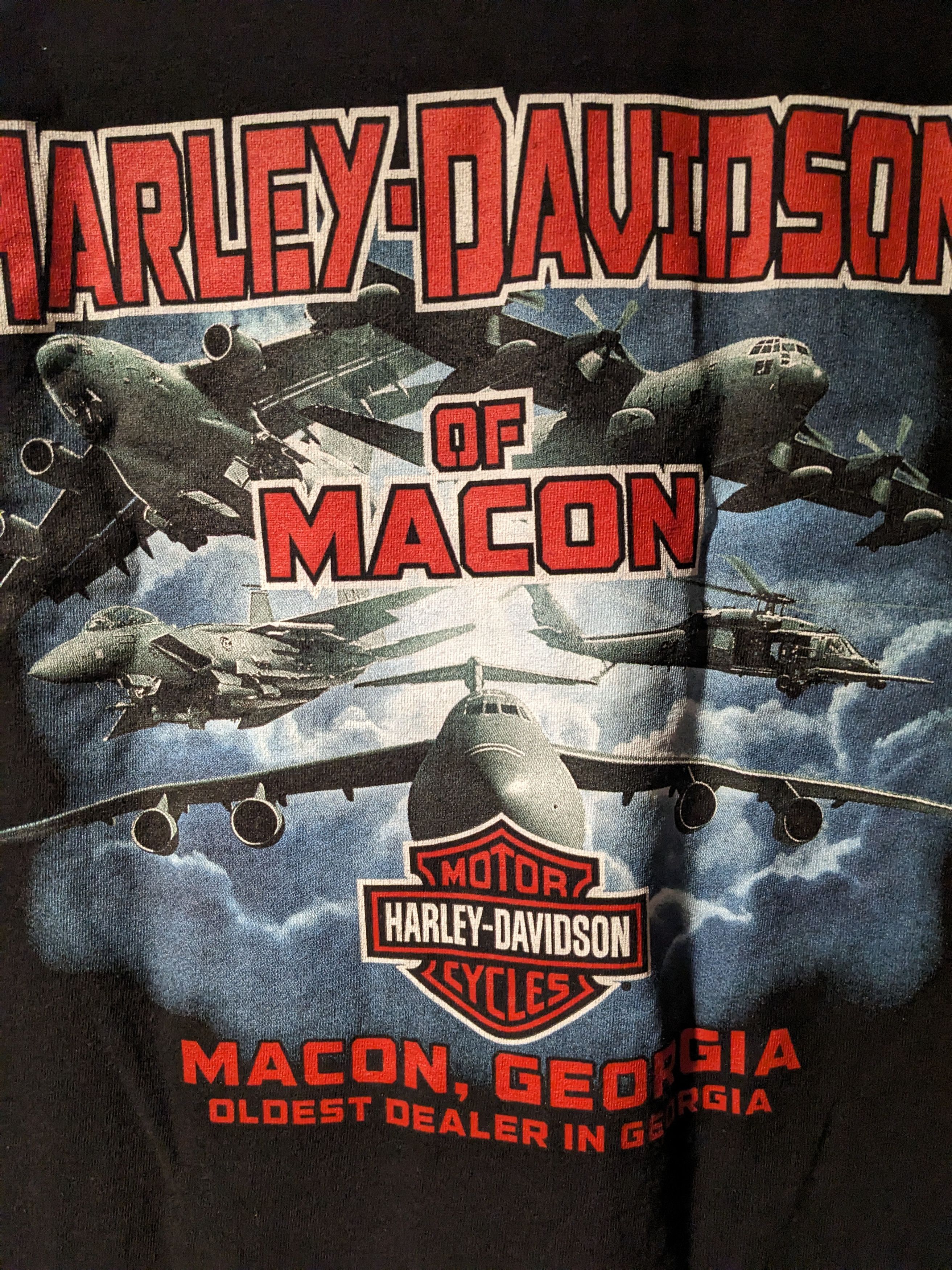 Designer × Harley Davidson Harley Davidson of Macon Georgia Airplanes Medium T-Shirt Size US M / EU 48-50 / 2 - 2 Thumbnail