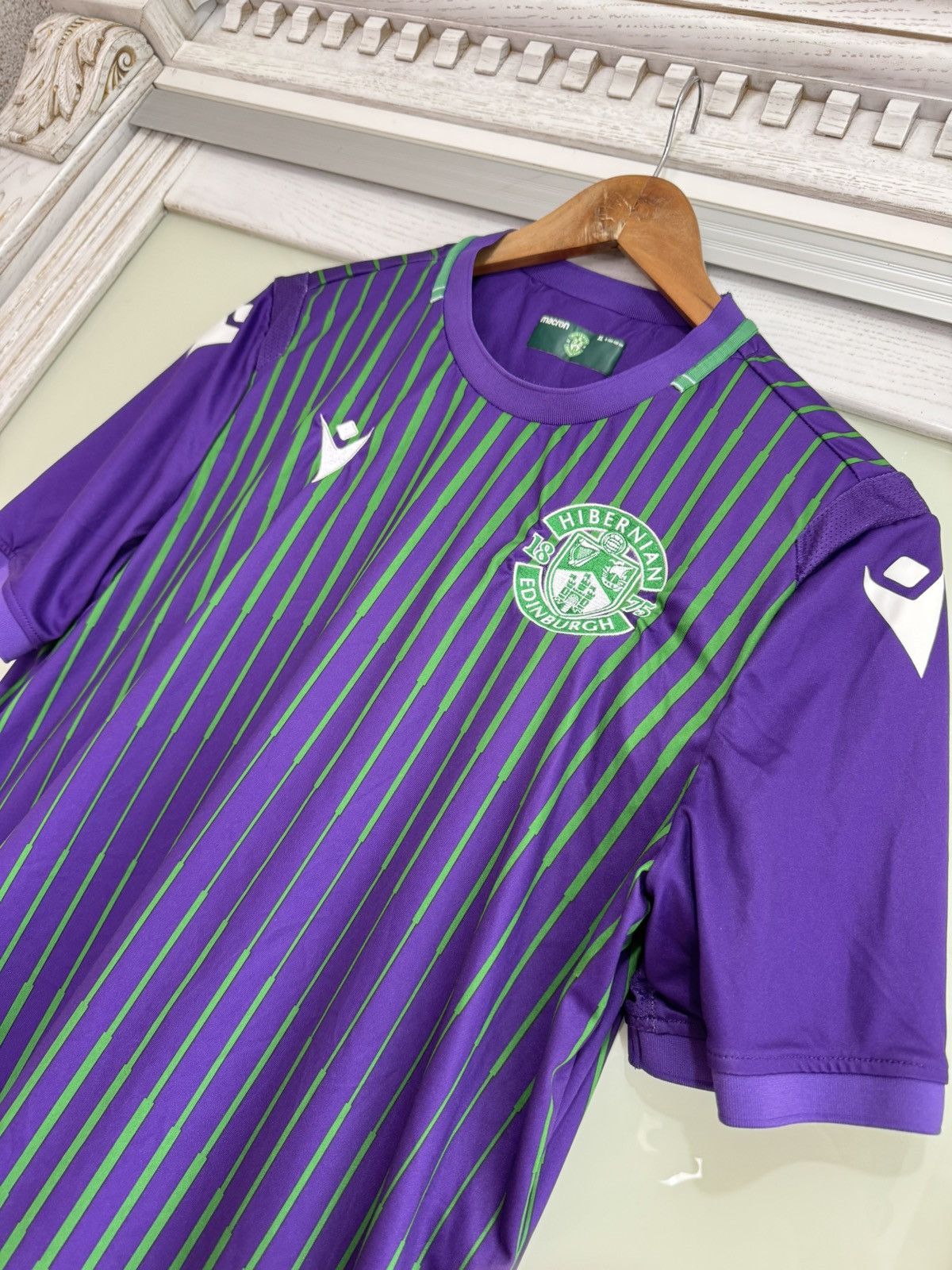 Macron Hibernian Edinburgh 2019-2020 Away Soccer Jersey Kit Shirt Size US XL / EU 56 / 4 - 6 Thumbnail