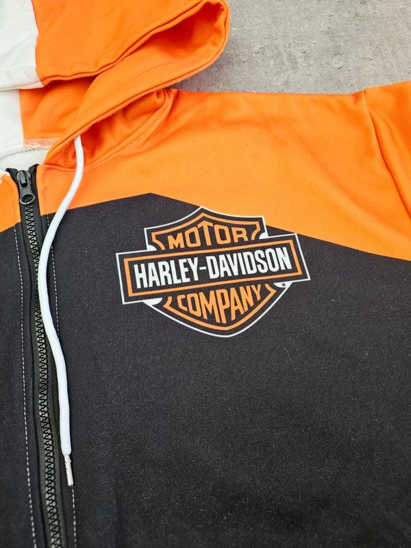 Harley Davidson × Vintage Boxy oversize blouse ZIP Harley Davidson Hoodie Rap size XL Size US XL / EU 56 / 4 - 4 Thumbnail