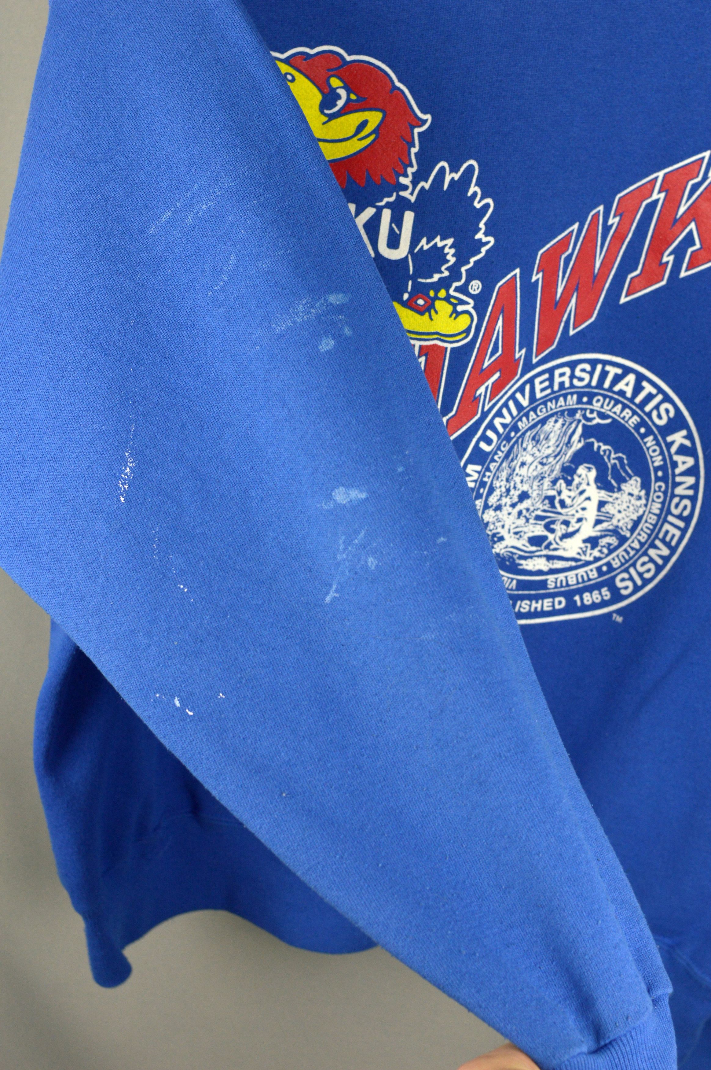 Hanes × Vintage Vintage Jayhawks 90s sweatshirt Size US XL / EU 56 / 4 - 3 Thumbnail