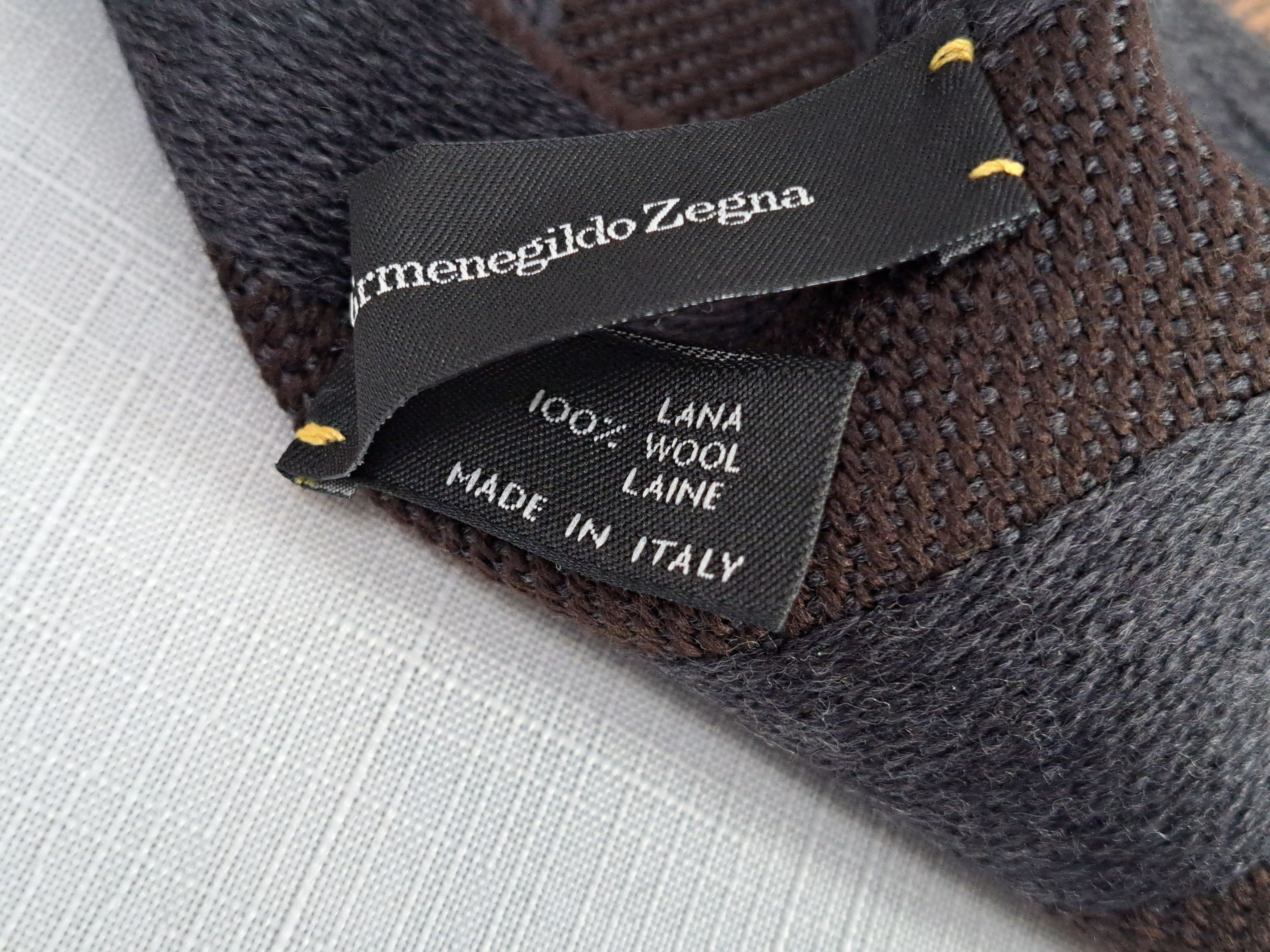 Ermenegildo Zegna ERMENEGILDO ZEGNA stripe fringed wool scarf. Size ONE SIZE - 10 Thumbnail