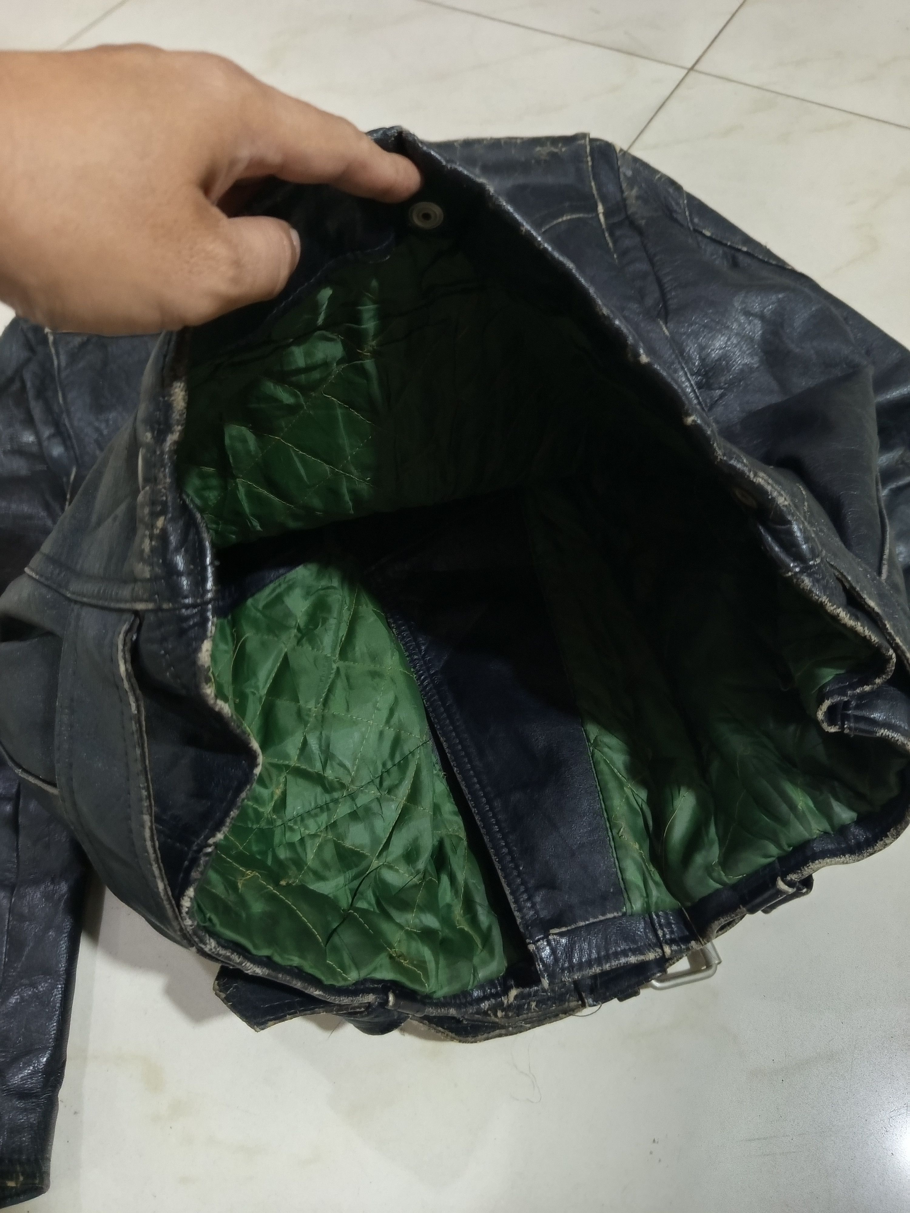 Japanese Brand Kadoya Leather Jacket 80s Size US XL / EU 56 / 4 - 13 Thumbnail