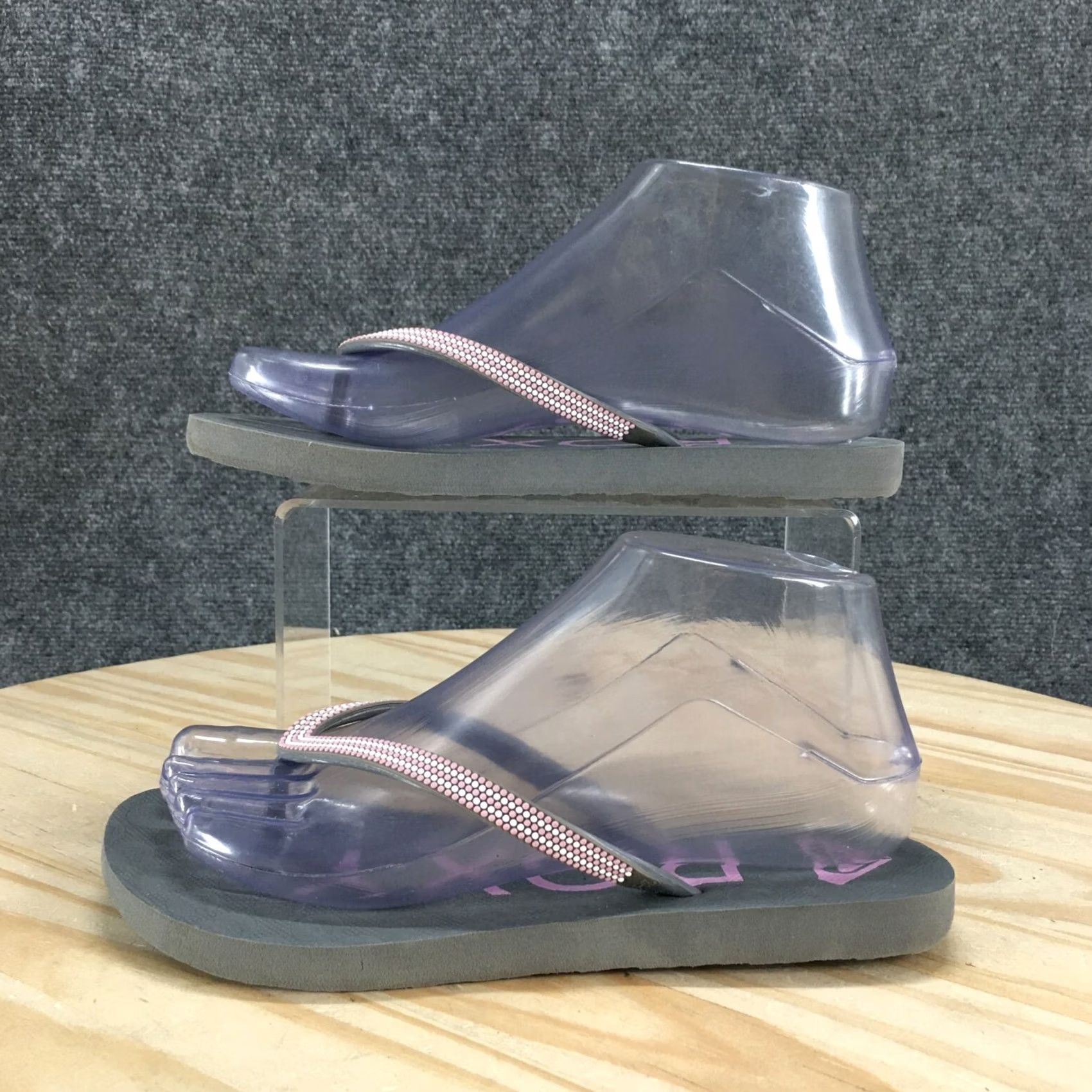 Vintage Roxy Sandals Women Flip Flop Gray Toe-Post Comfort Casual Classic Flats Size US 6 / IT 36 - 2 Thumbnail