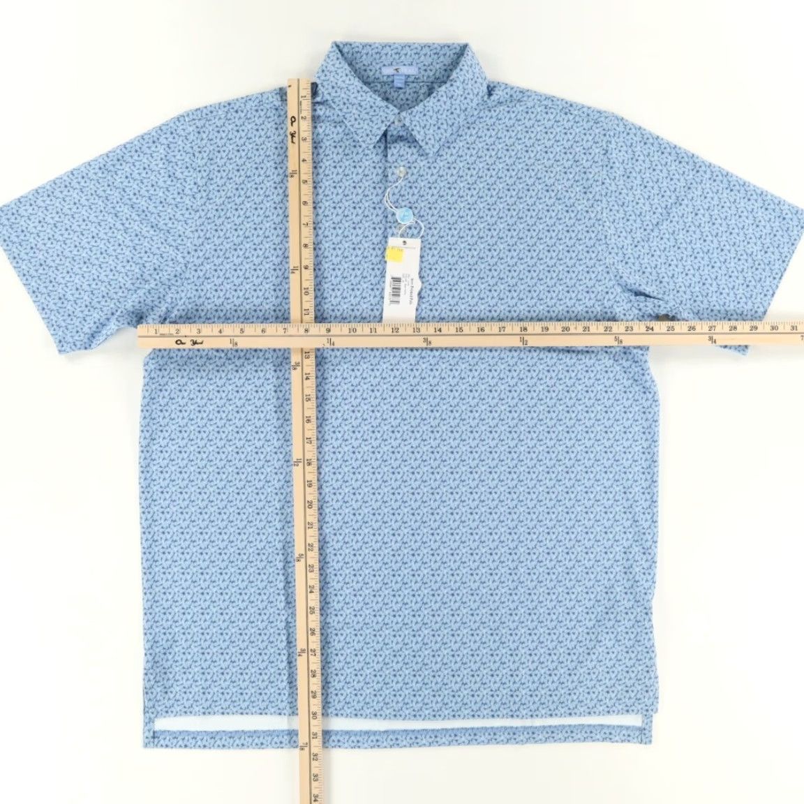 Vintage Genteal Brrr Printed Blue Ferns High Stretch Polo Shirt Blue Men's XL Shirt Size US XL / EU 56 / 4 - 3 Thumbnail