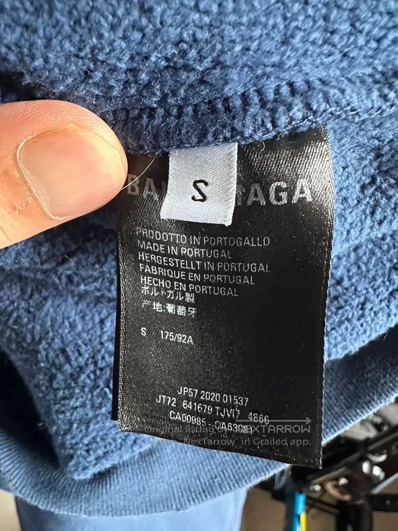 Balenciaga Balenciaga Blue Hooded Sweatshirt Size US S / EU 44-46 / 1 - 4 Thumbnail