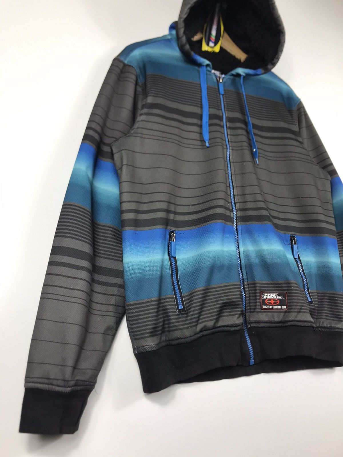 No Fear × Vintage ⚡️Vintage Y2K No Fear Hooded Fleece In Side Sweater Size US M / EU 48-50 / 2 - 2 Thumbnail