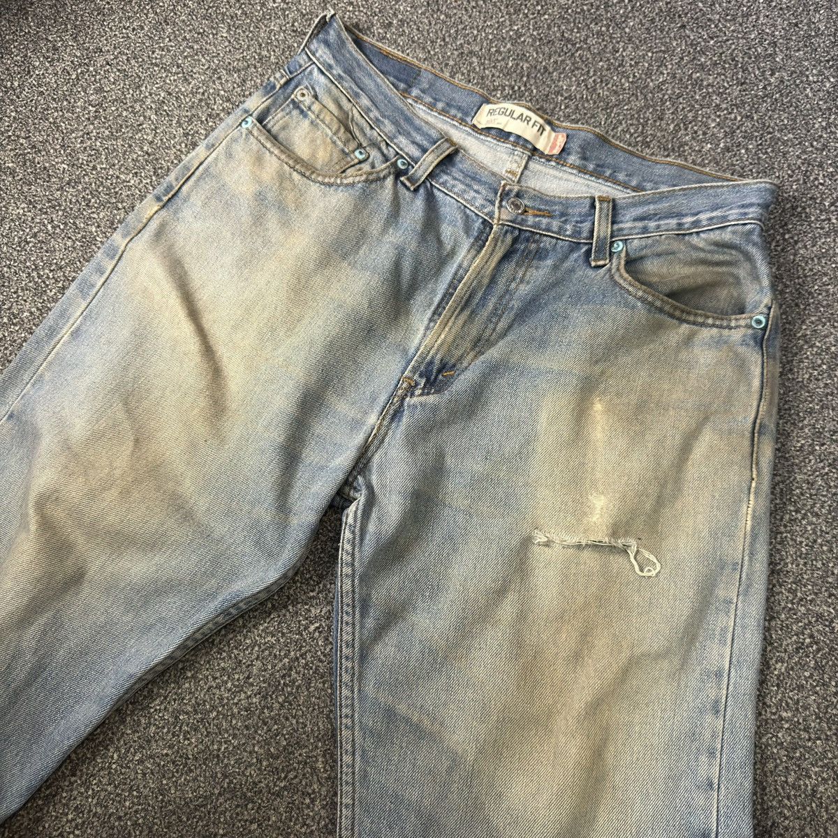 Levi's Vintage Levis 505 Regular Fit Distressed Denim W34 Size US 34 / EU 50 - 3 Thumbnail