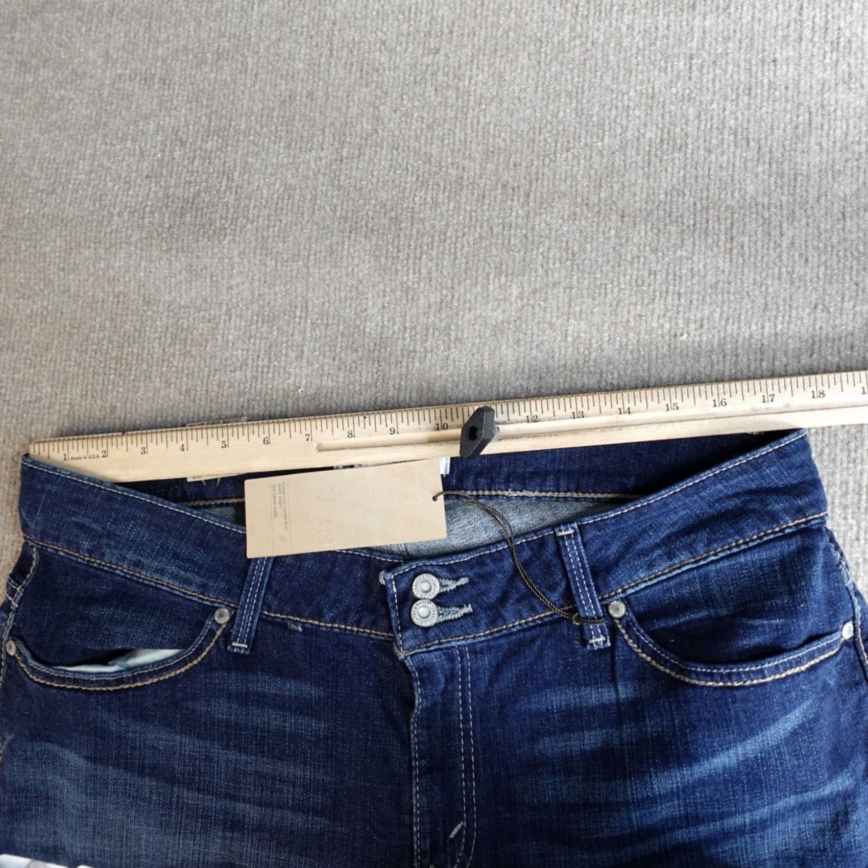 Levi's Levi's 529 Womens Jeans 33 Blue Mid Rise Bootcut 5-Pocket Denim Dark Cotton Blend Regular - Womens - Size 33 - Blue - 529 Model Size 24" / US 00 / IT 34 - 4 Thumbnail