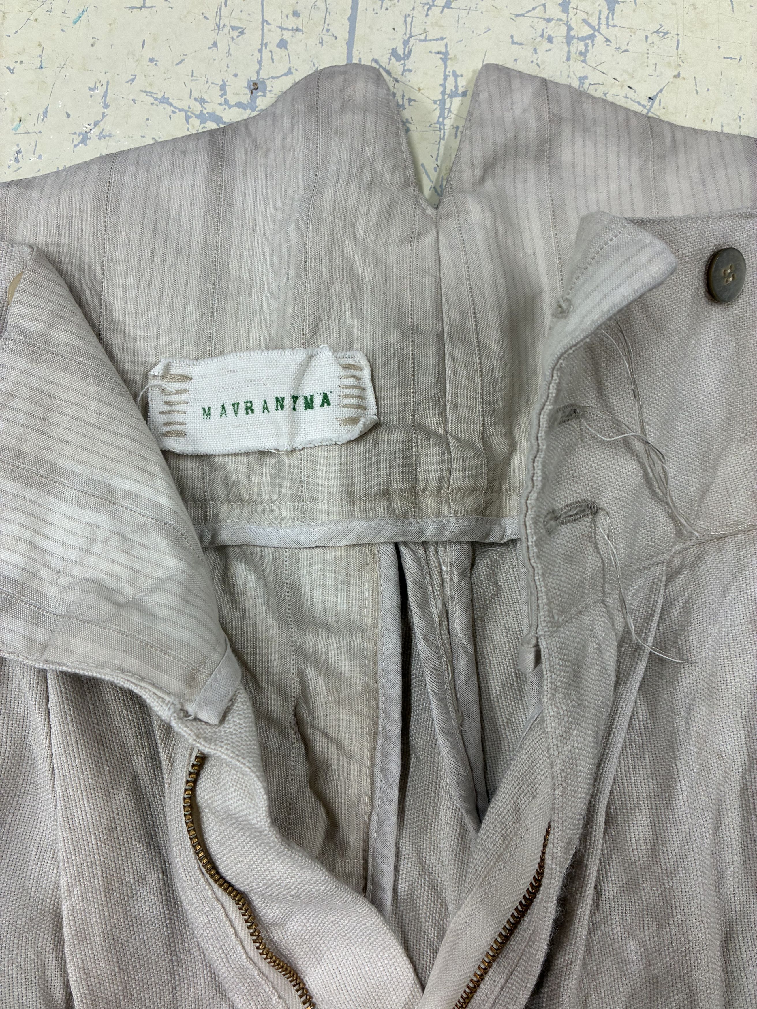 Mavranyma MAVRANYMA - hand dyed wool linen pants Size US 30 / EU 46 - 6 Thumbnail
