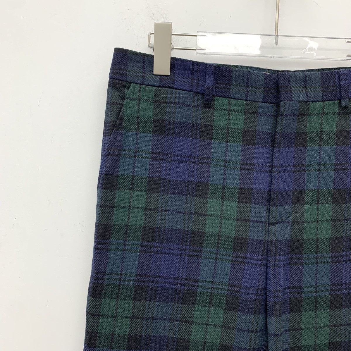 Valentino Valentino Color-block Plaid Cotton Casual Pants K26WX Size US 32 / EU 48 - 3 Thumbnail
