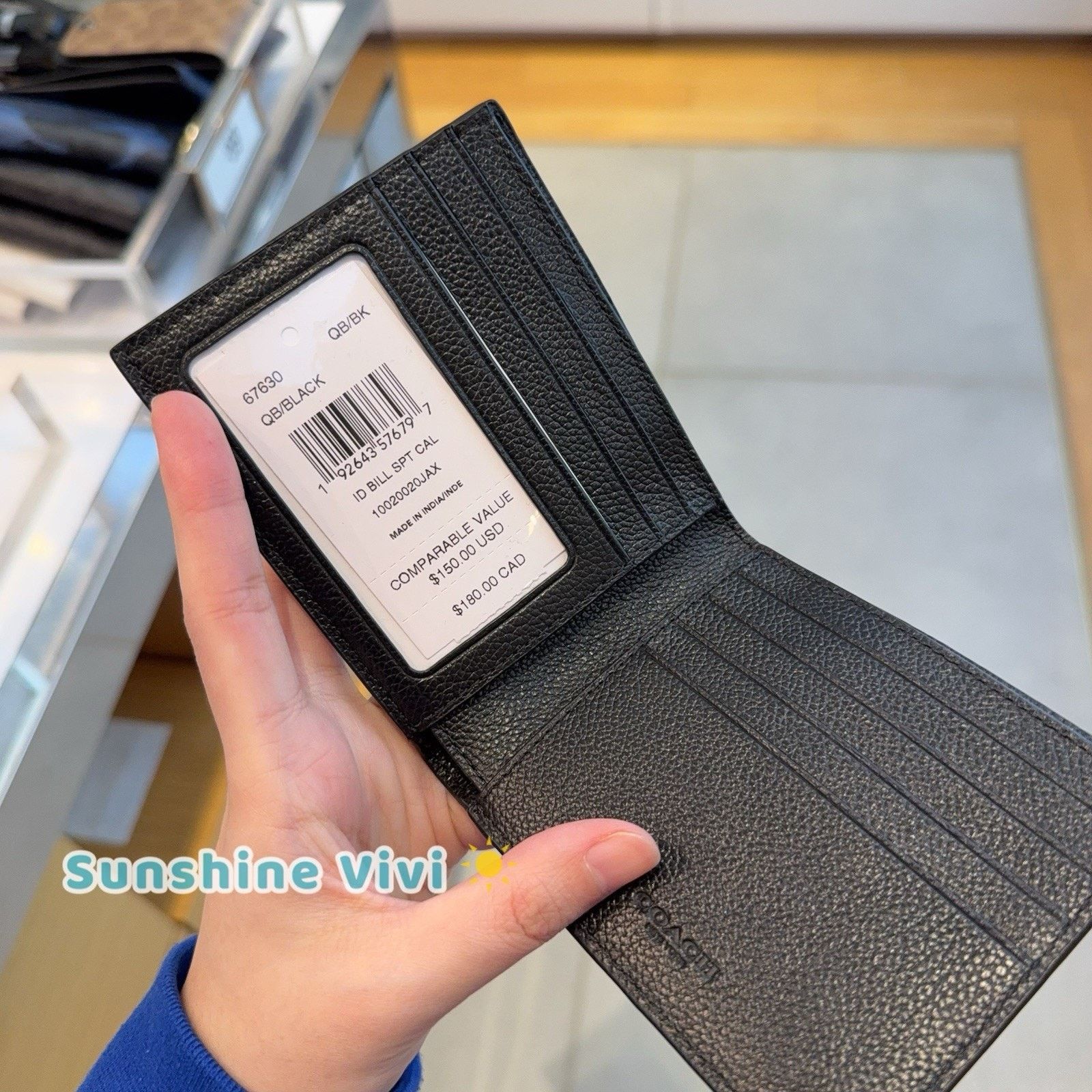 Coach NWT Coach Men Id Billfold Wallet Black Antique Nickel 67630 Size ONE SIZE - 4 Thumbnail