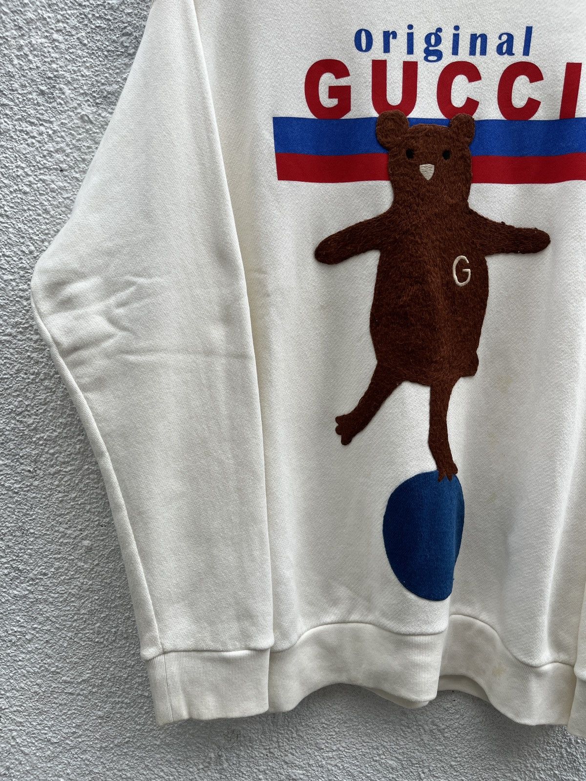 Gucci Gucci Bear Ivory Oversized Sweatshirt Size US M / EU 48-50 / 2 - 3 Thumbnail