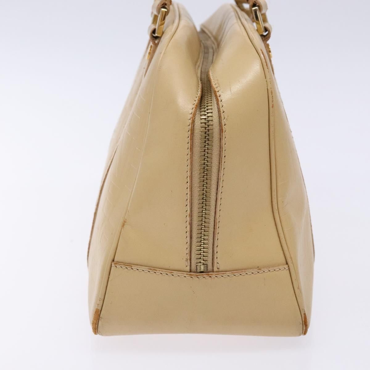 Celine CELINE Hand Bag Leather Beige Gold Size ONE SIZE - 4 Thumbnail