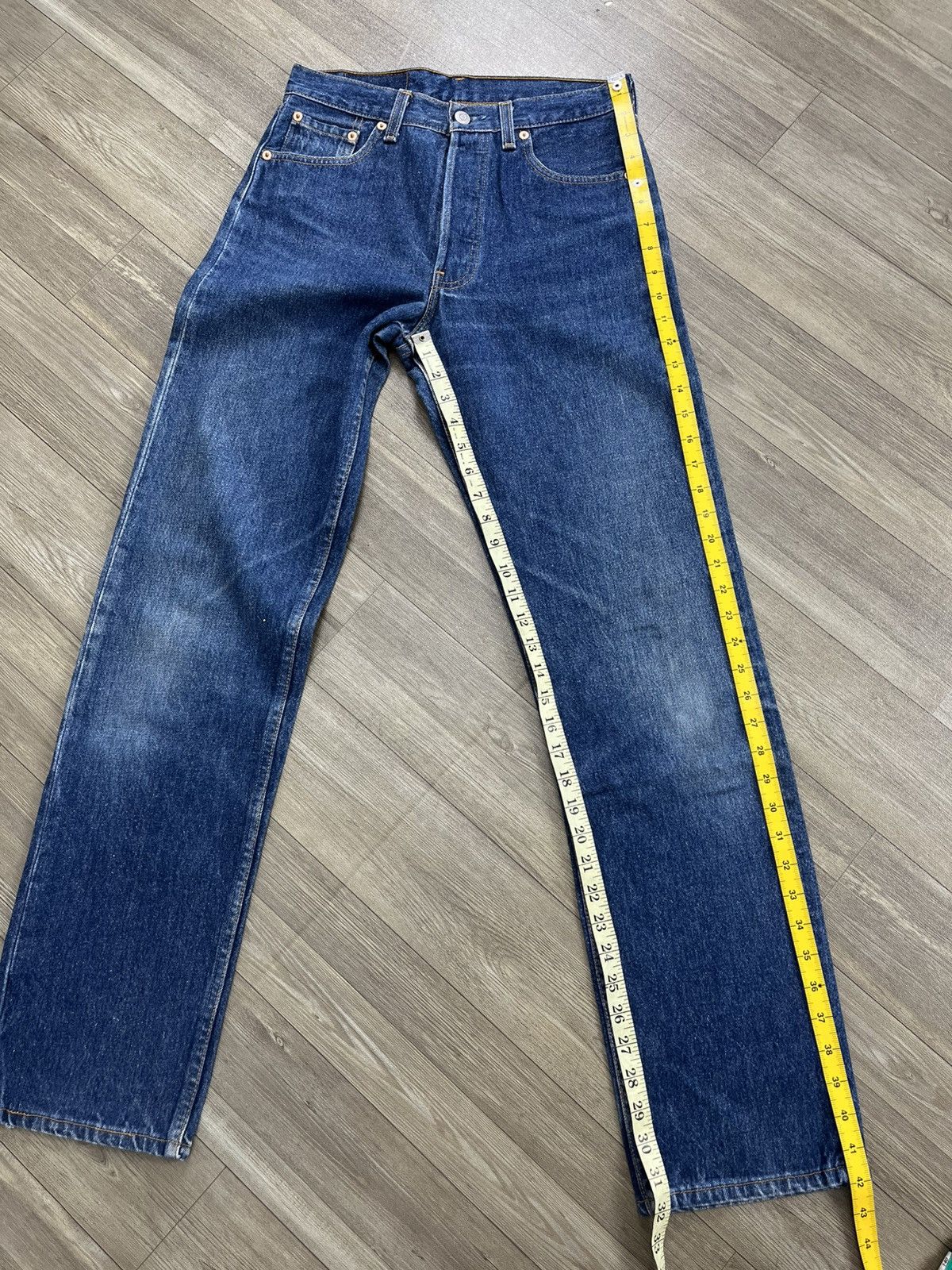 Levi's Vintage Clothing 🇺🇸1990s Vintage Levis 501 29x32 Straight Leg Blue Jeans Size US 29 - 20 Thumbnail
