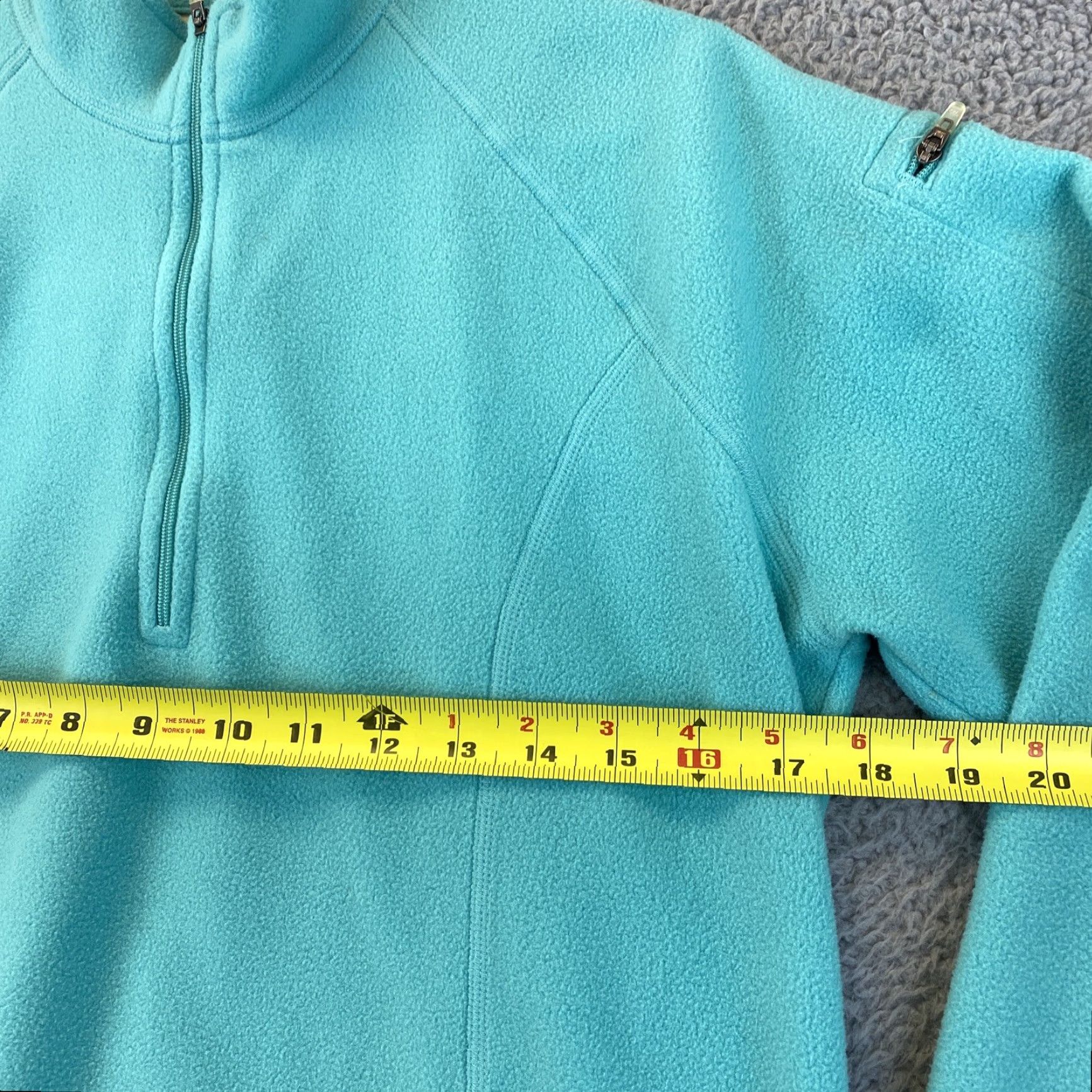 Vintage LL Bean Fleece Sweater Womens M Green Medium Long Sleeve 1/4 Zip Polyester / 51-40 Regular Womens Sweater Green Fall Winter Linen? Wait. Size M / US 6-8 / IT 42-44 - 5 Thumbnail