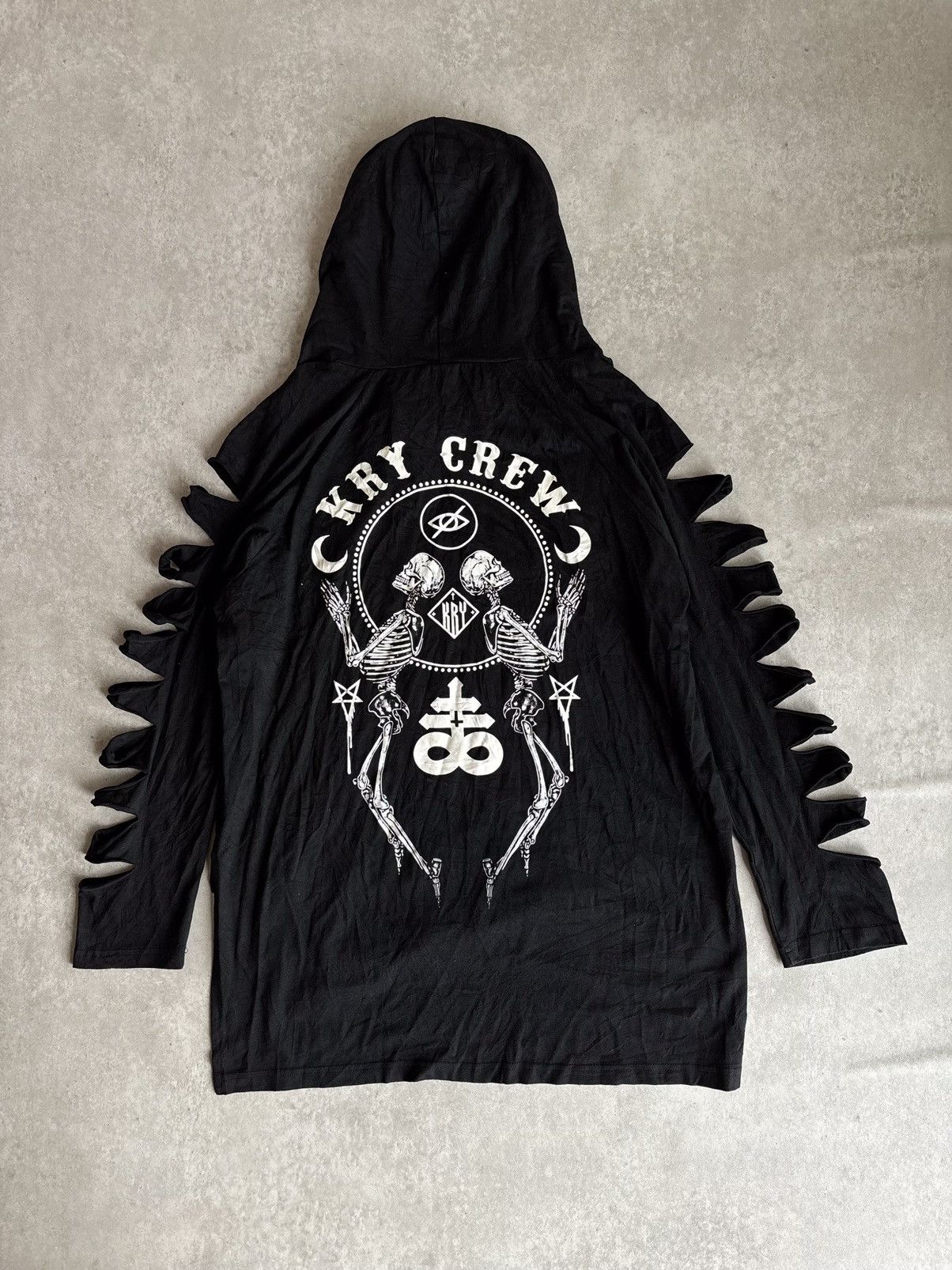 Hysteric Glamour × If Six Was Nine × Junya Watanabe RARE KryClothing Gothic Double Style Layer Longsleeve Hoodie Size US L / EU 52-54 / 3 - 11 Thumbnail