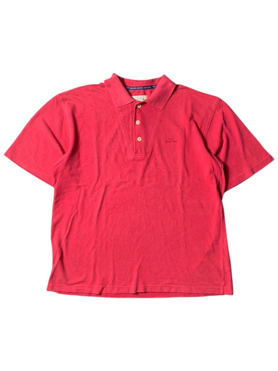 Giorgio Armani 1990s Armani Jeans Stone Washed Polo Shirt Size US L / EU 52-54 / 3 - 1 Thumbnail