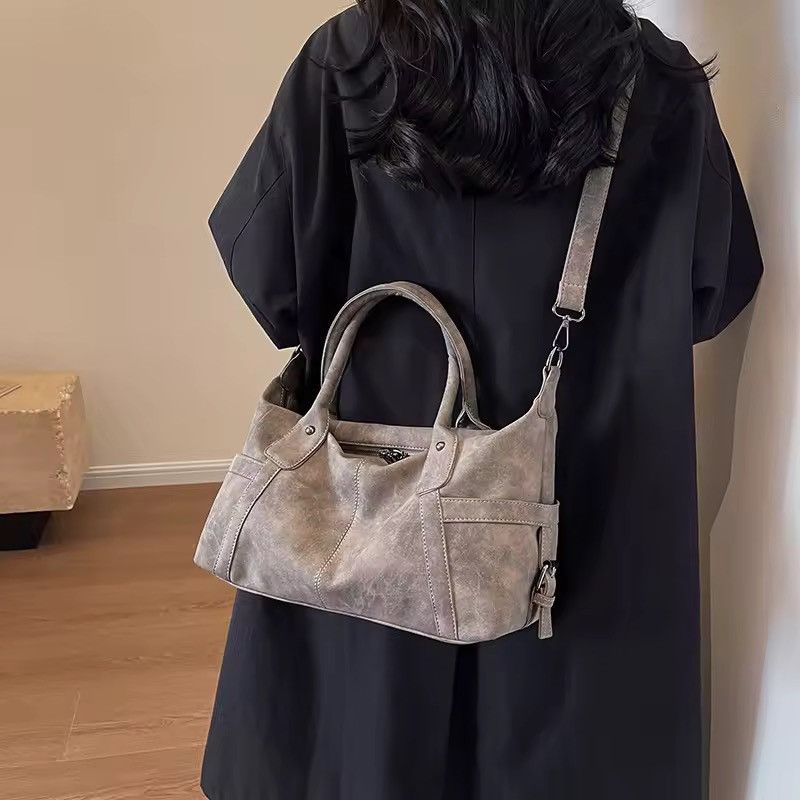 Other Retro Vintage Style PU Leather Khaki Shoulder Crossbody Bag Size ONE SIZE - 3 Thumbnail